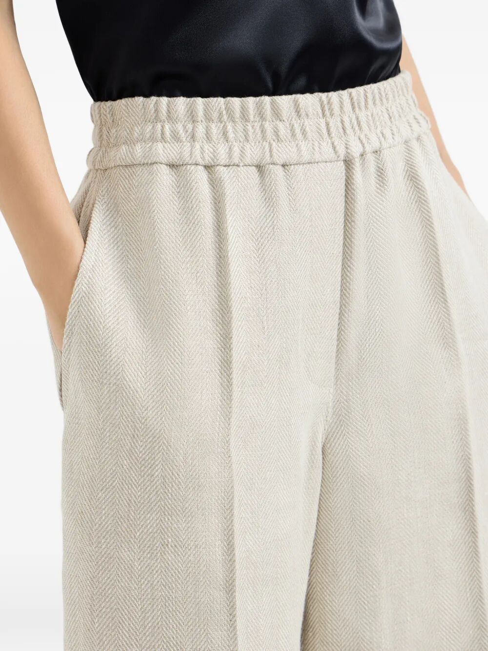 Brunello Cucinelli WIDE LEG TROUSERS Size 28" / US 6 / IT 42 - 2 Thumbnail