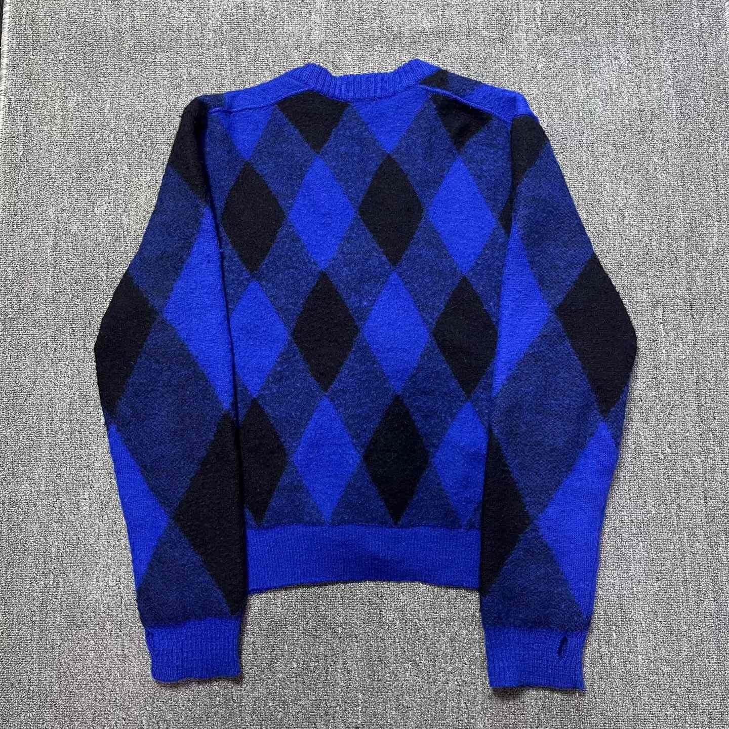 Burberry Burberry Wool Plaid Blue Sweater XL Men Size US XL / EU 56 / 4 - 2 Thumbnail