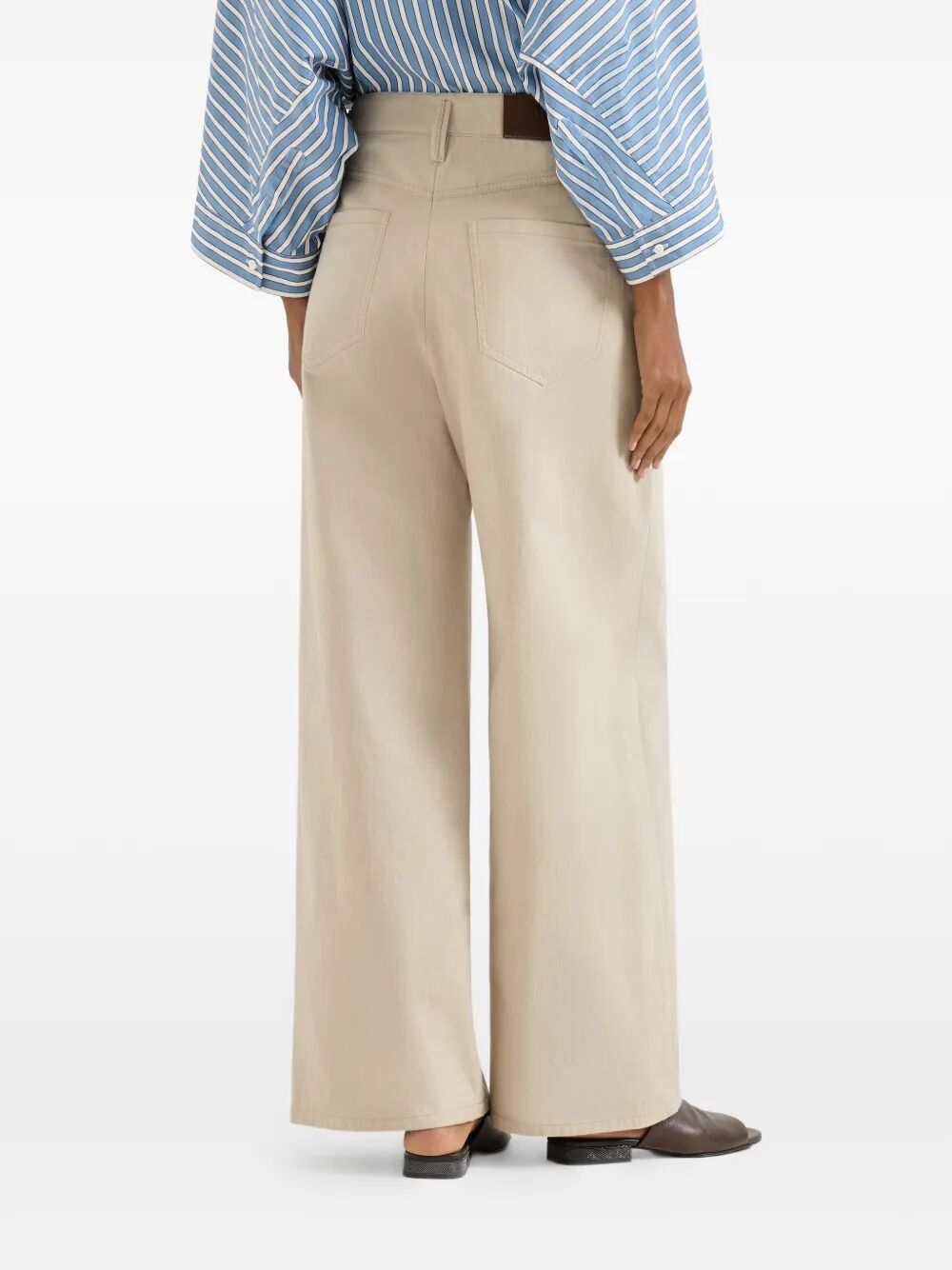 Brunello Cucinelli WIDE LEG ASYMETRICA PANTS Size 30" / US 8 / IT 44 - 5 Thumbnail