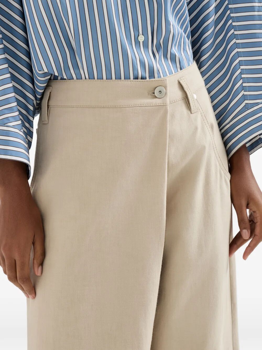 Brunello Cucinelli WIDE LEG ASYMETRICA PANTS Size 32" / US 10 / IT 46 - 6 Thumbnail