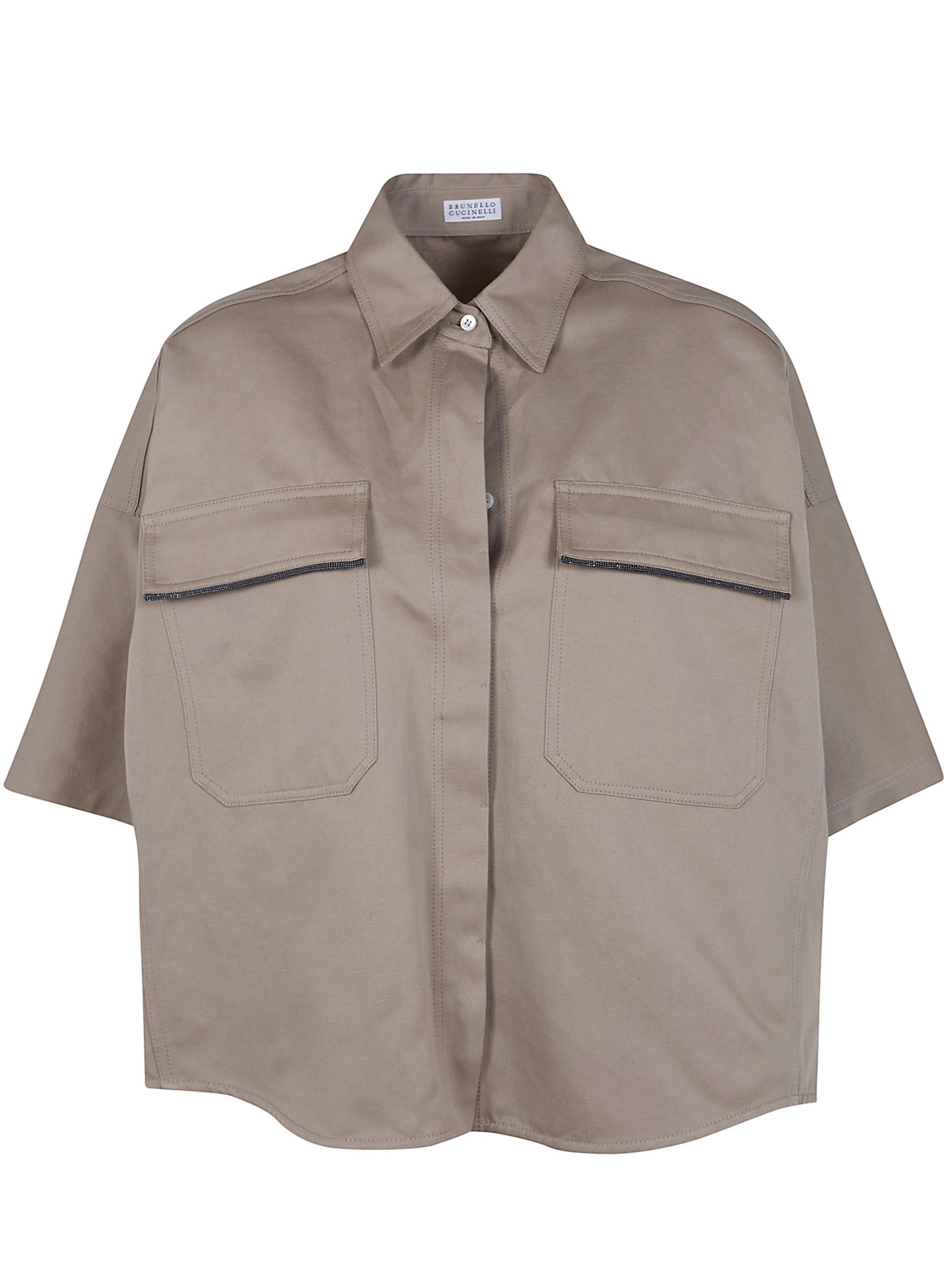 Brunello Cucinelli SAFARI OVERSIZED SHIRT Size M / US 6-8 / IT 42-44 - 6 Thumbnail