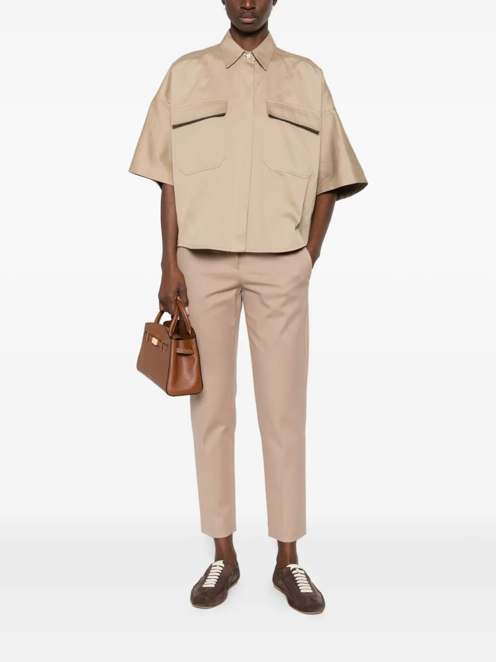 Brunello Cucinelli SAFARI OVERSIZED SHIRT Size M / US 6-8 / IT 42-44 - 3 Thumbnail