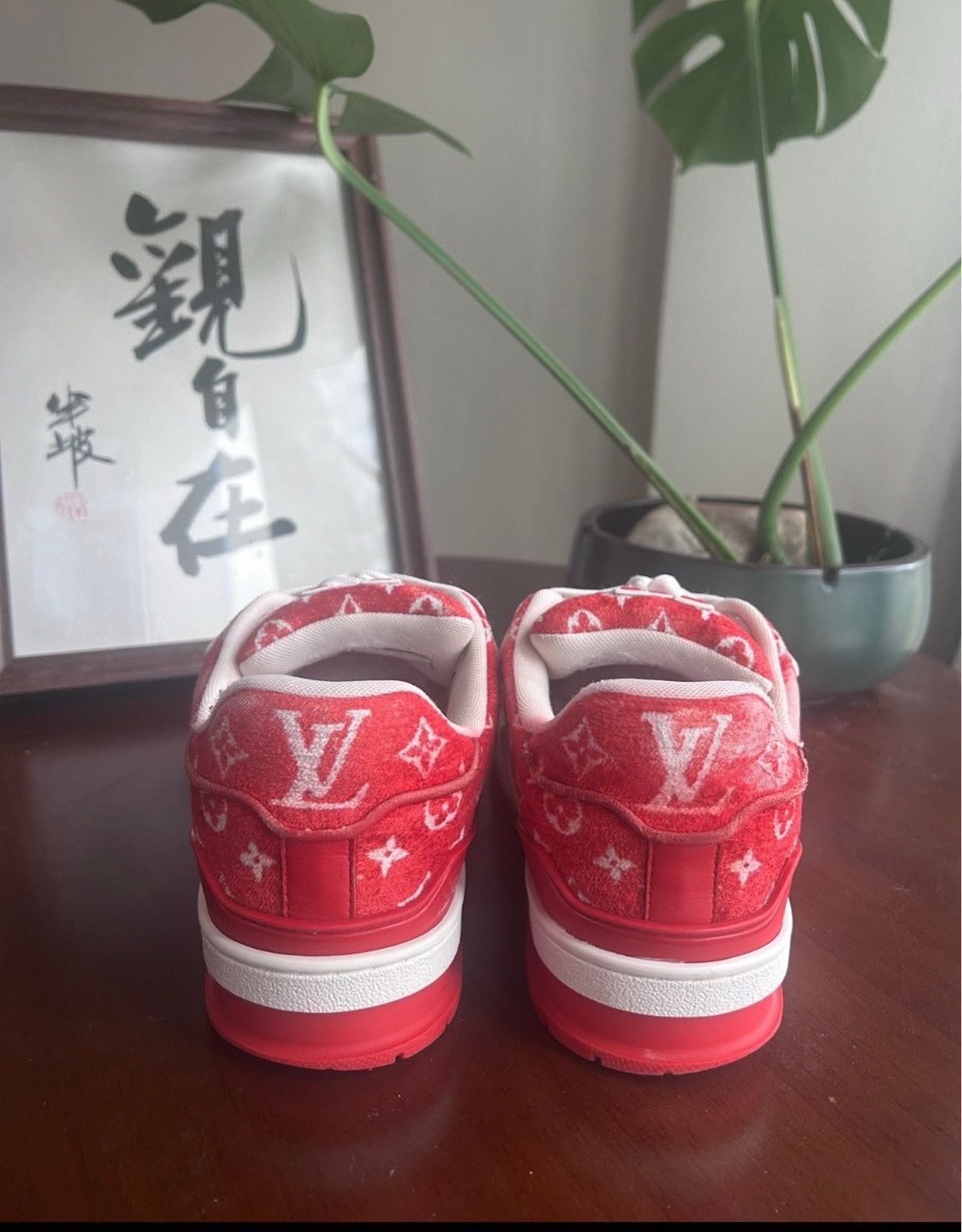 Louis Vuitton Louis Vuitton Training Red Lowtop Sneakers 38 Women Size US 7.5 / IT 37.5 - 3 Thumbnail