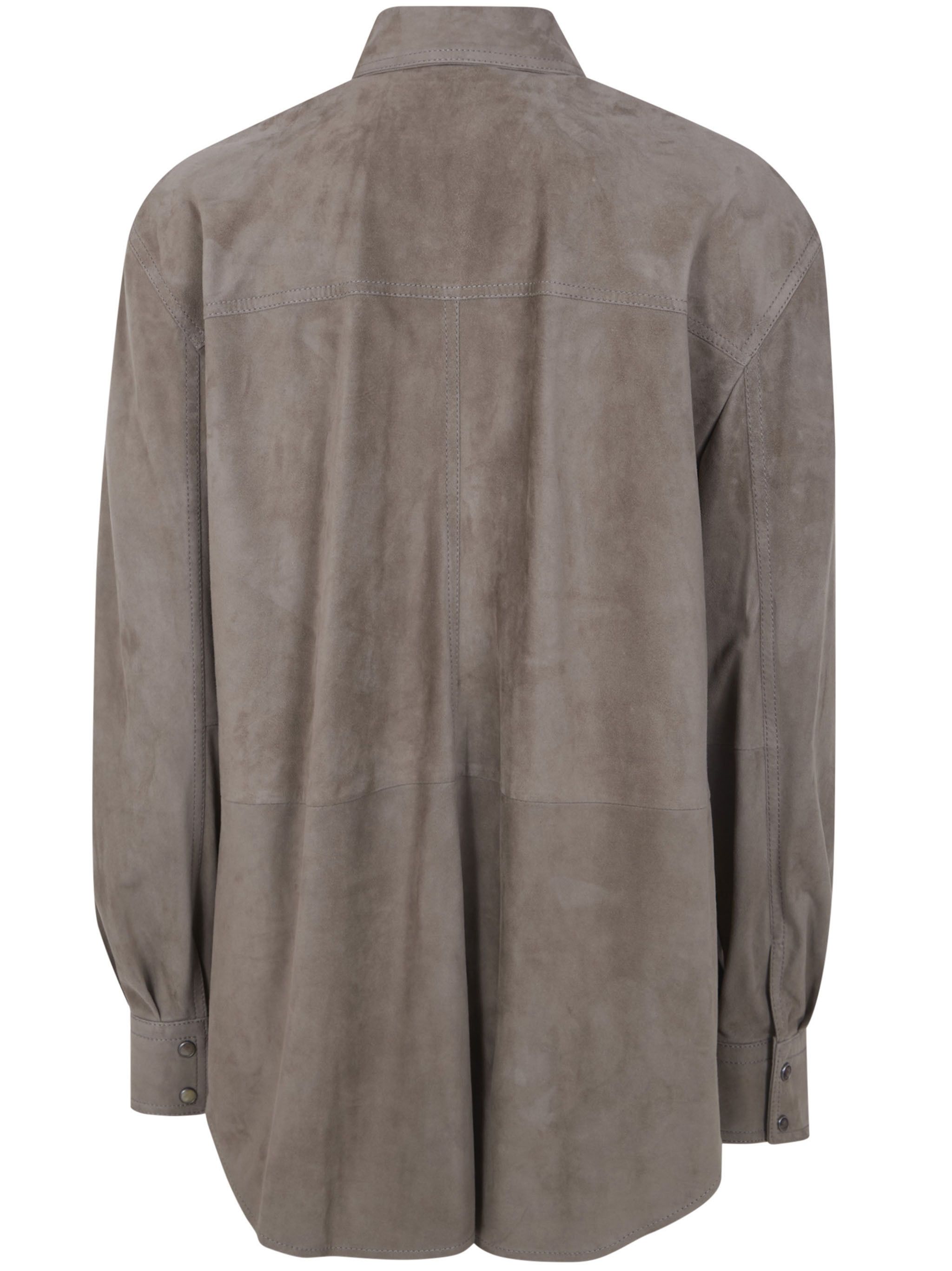 Brunello Cucinelli LEATHER SHIRT Size M / US 6-8 / IT 42-44 - 7 Thumbnail