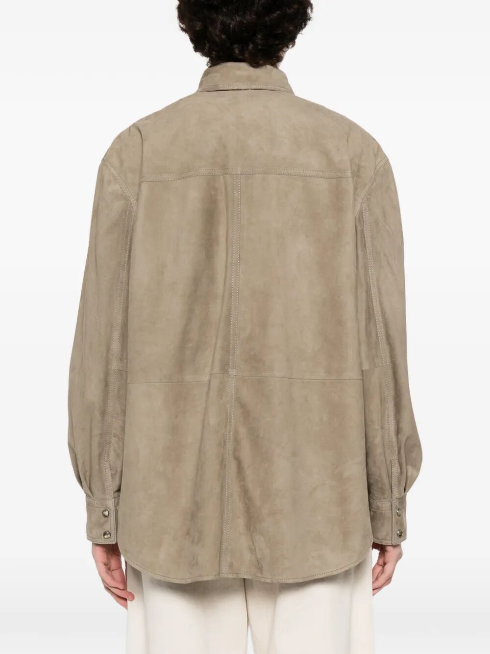 Brunello Cucinelli LEATHER SHIRT Size M / US 6-8 / IT 42-44 - 4 Thumbnail