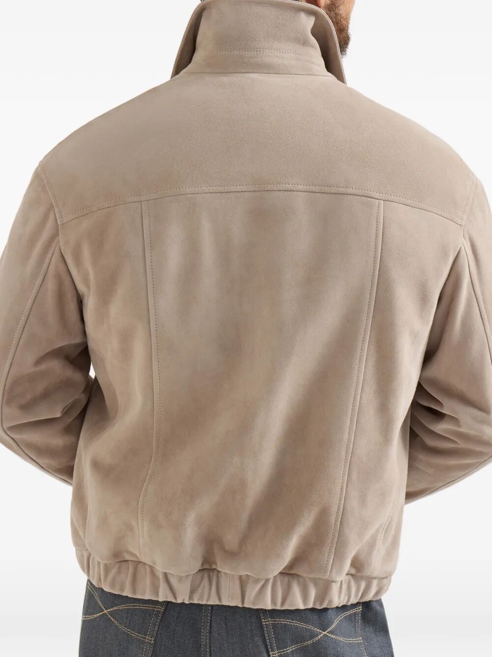Brunello Cucinelli VINTAGE LEATHER BOMBER JACKET Size US L / EU 52-54 / 3 - 5 Thumbnail