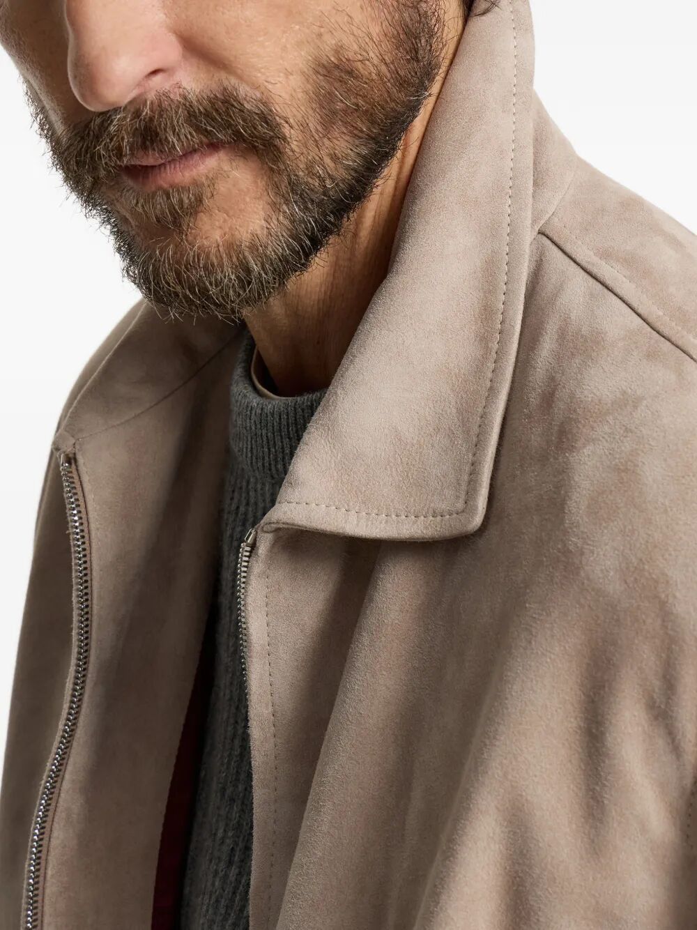 Brunello Cucinelli VINTAGE LEATHER BOMBER JACKET Size US M / EU 48-50 / 2 - 2 Thumbnail