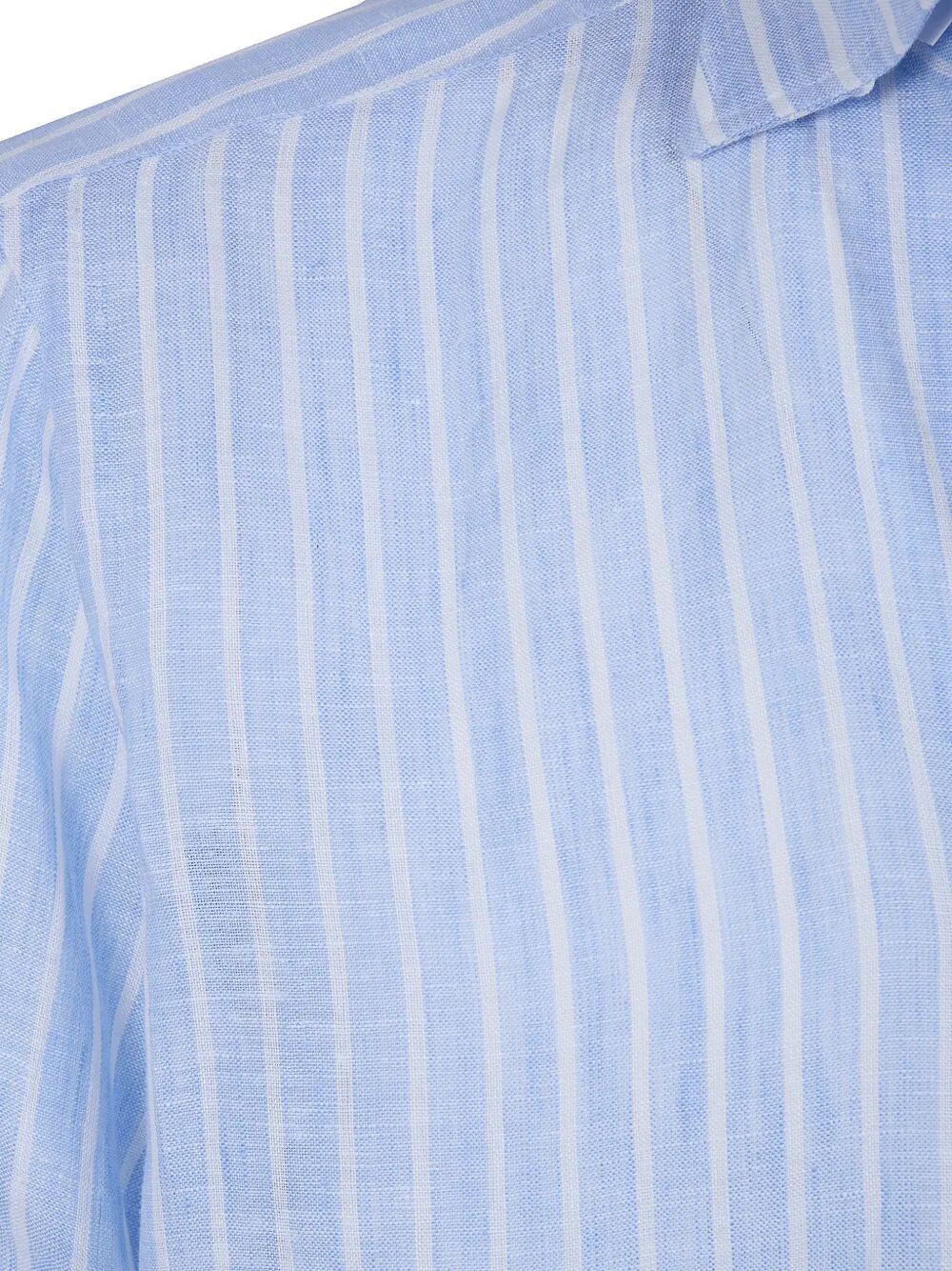 Barba Napoli CLASSIC LINEN STRIPES SHIRT Size US XXL / EU 58 / 5 - 5 Thumbnail