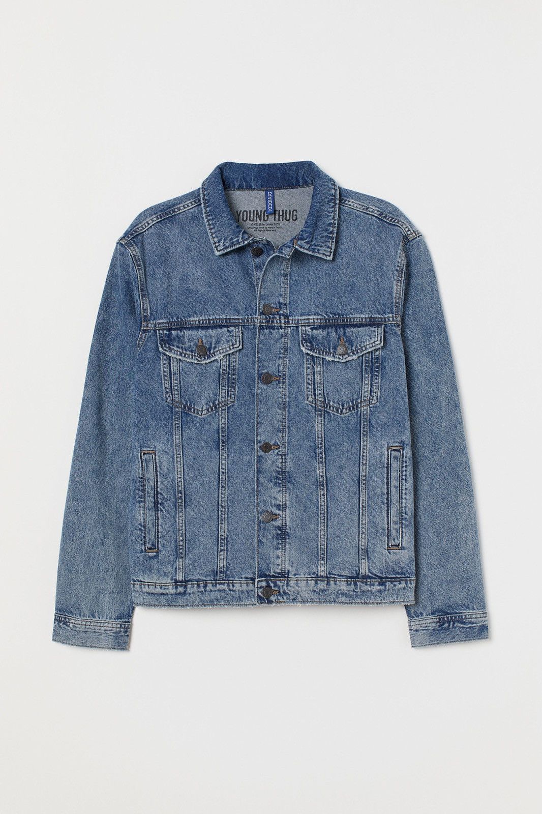 H&m young thug denim jacket hotsell