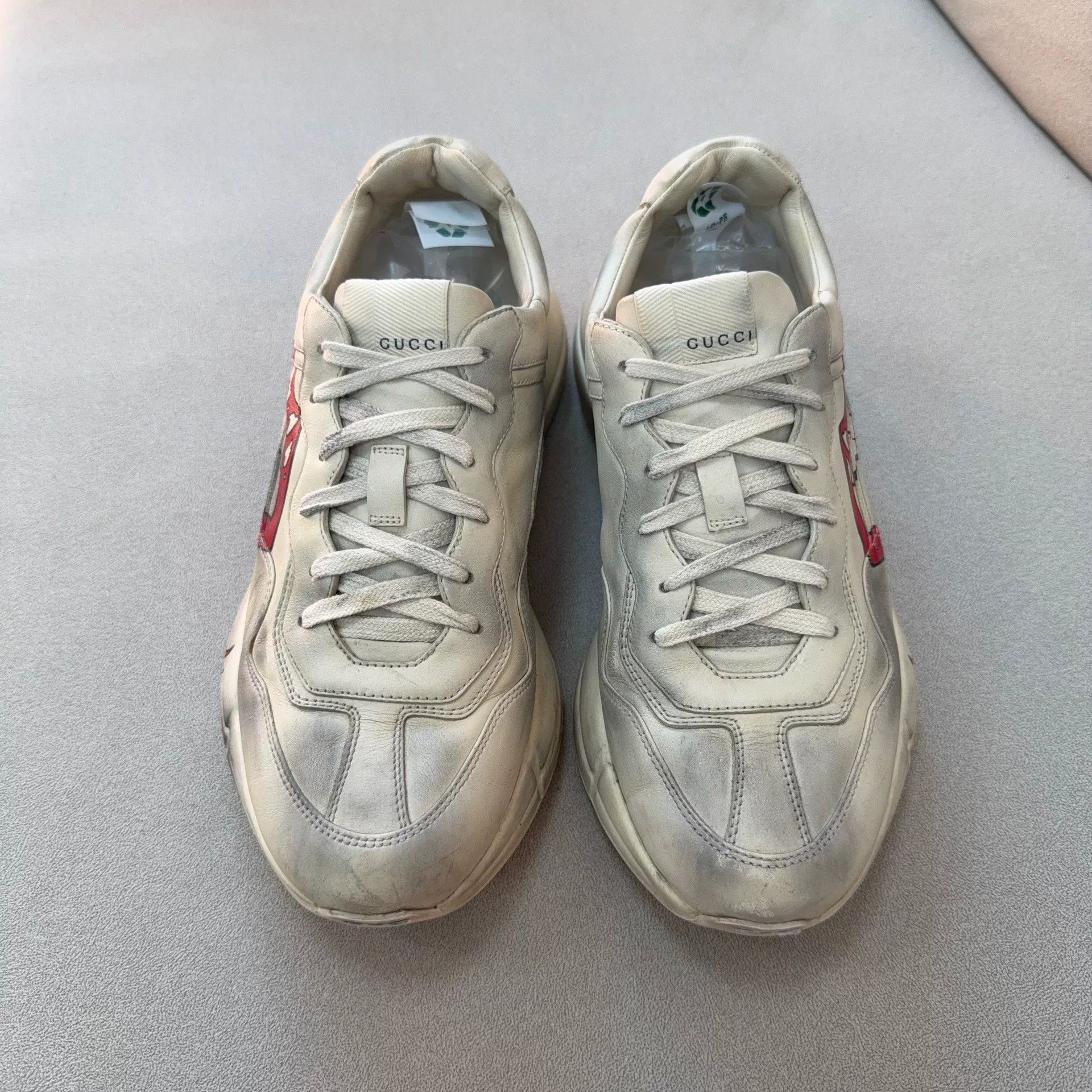 Gucci Gucci Distressed Red Lowtop Sneakers 41 Men Size US 8.5 / EU 41-42 - 2 Thumbnail