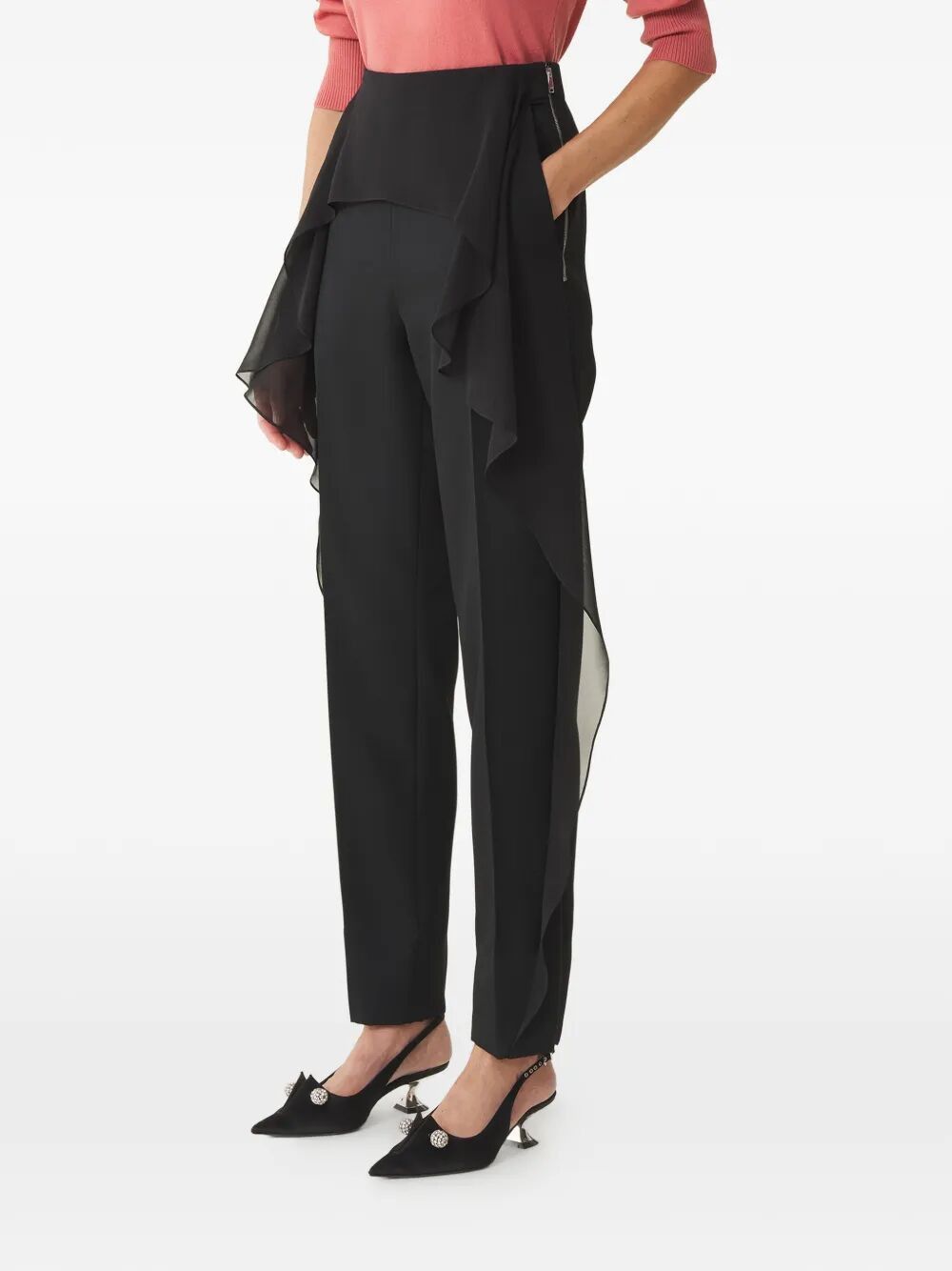 Lanvin TROUSERS WITH RUFFLES Size 28" / US 6 / IT 42 - 4 Thumbnail