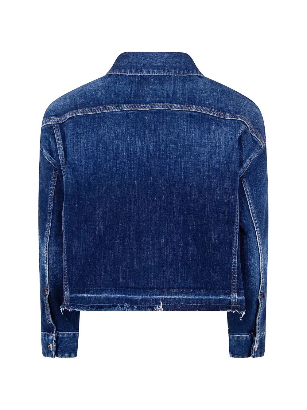 Dsquared2 CROPPED JEANS JACKET Size M / US 6-8 / IT 42-44 - 6 Thumbnail