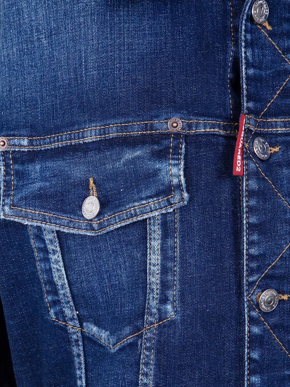 Dsquared2 CROPPED JEANS JACKET Size M / US 6-8 / IT 42-44 - 5 Thumbnail
