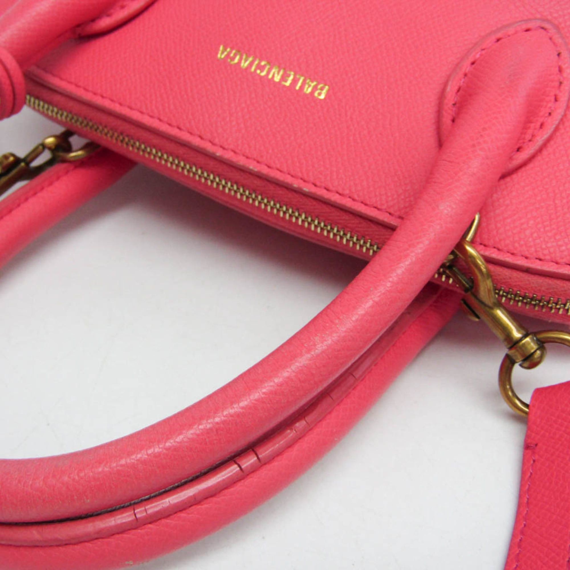 Balenciaga Balenciaga Ville Top Handle S 518873 Women's Leather Handbag Pink Size ONE SIZE - 8 Thumbnail