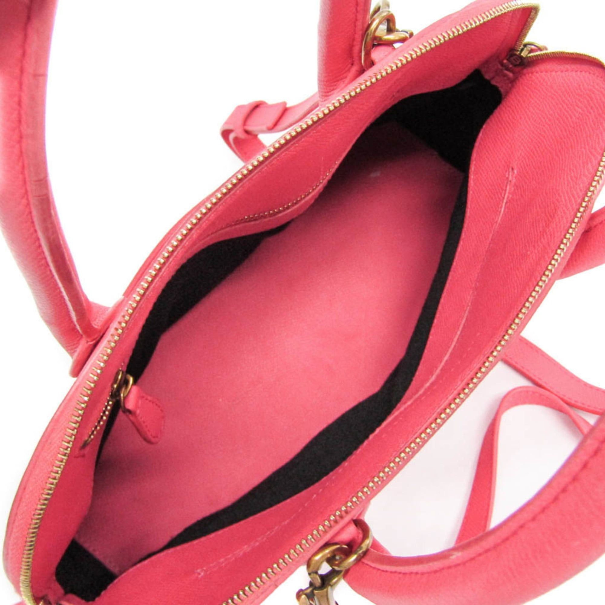 Balenciaga Balenciaga Ville Top Handle S 518873 Women's Leather Handbag Pink Size ONE SIZE - 3 Thumbnail