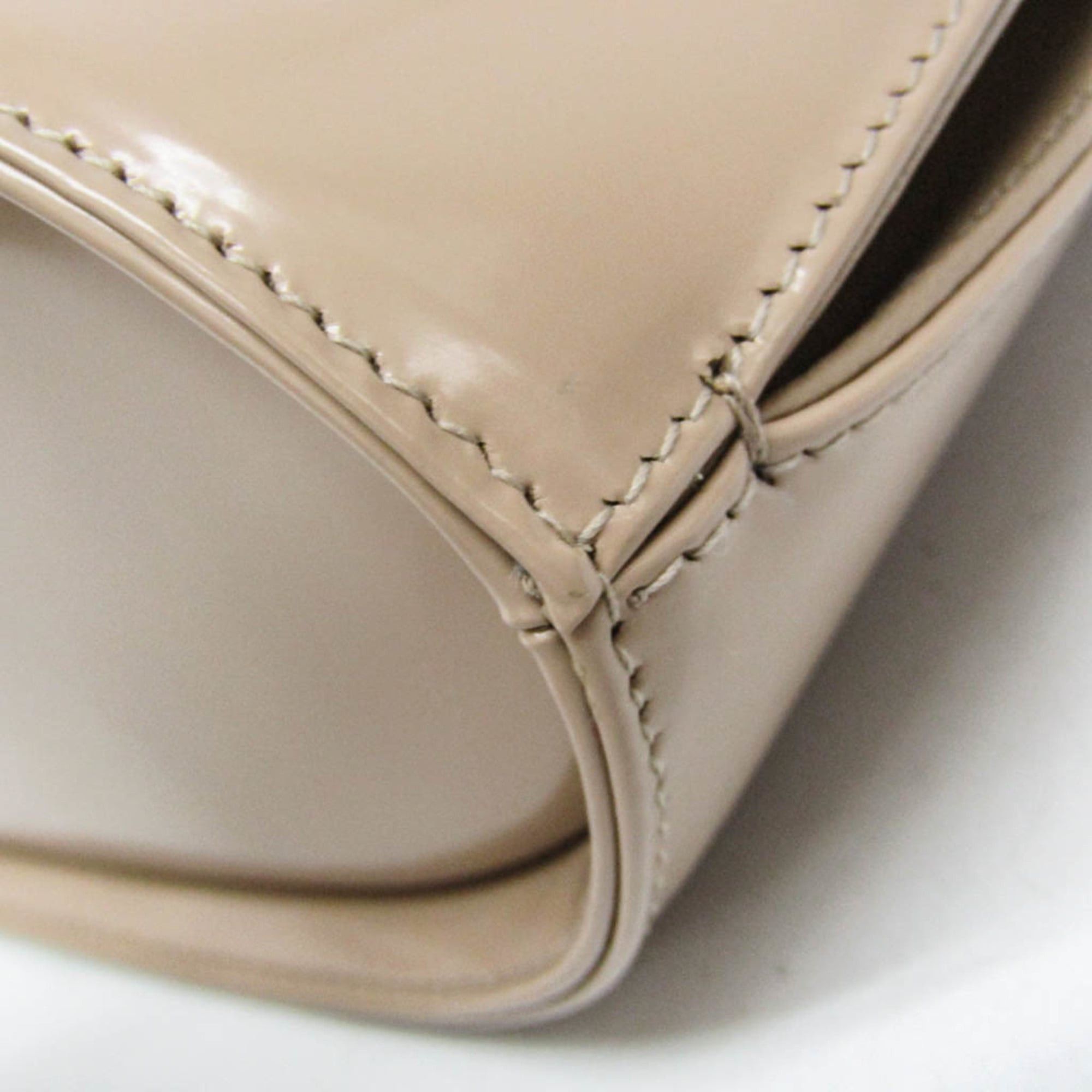 Salvatore Ferragamo Salvatore Ferragamo Gancini DH-21 3483 Women's Leather Handbag,Shoulder Bag Pink Beige Size ONE SIZE - 5 Thumbnail