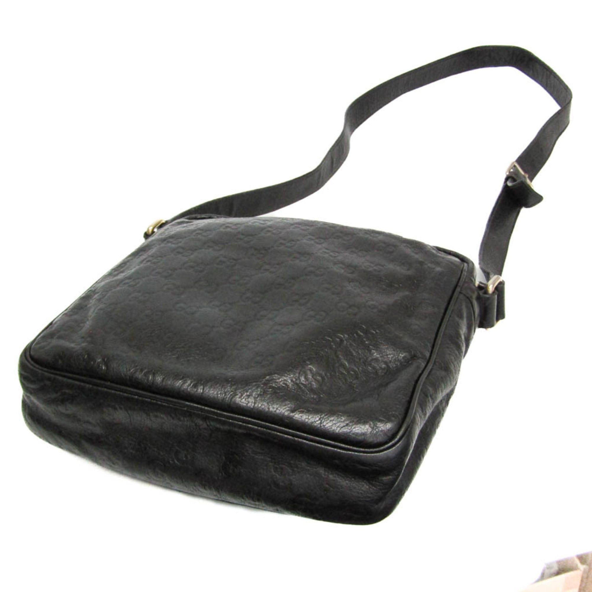 Gucci Gucci Guccissima 201448 Women's Leather Shoulder Bag Black Size ONE SIZE - 2 Thumbnail