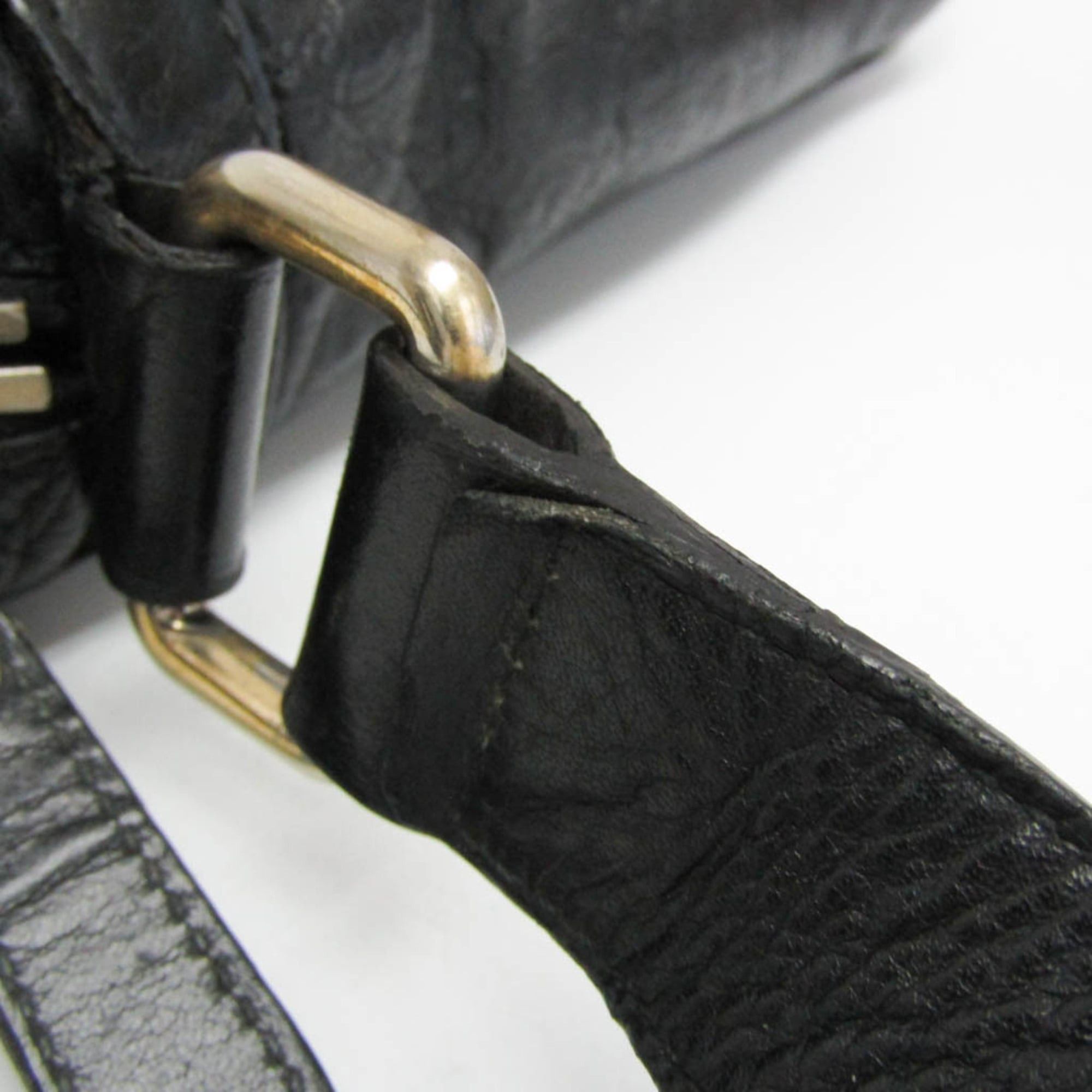 Gucci Gucci Guccissima 201448 Women's Leather Shoulder Bag Black Size ONE SIZE - 10 Thumbnail