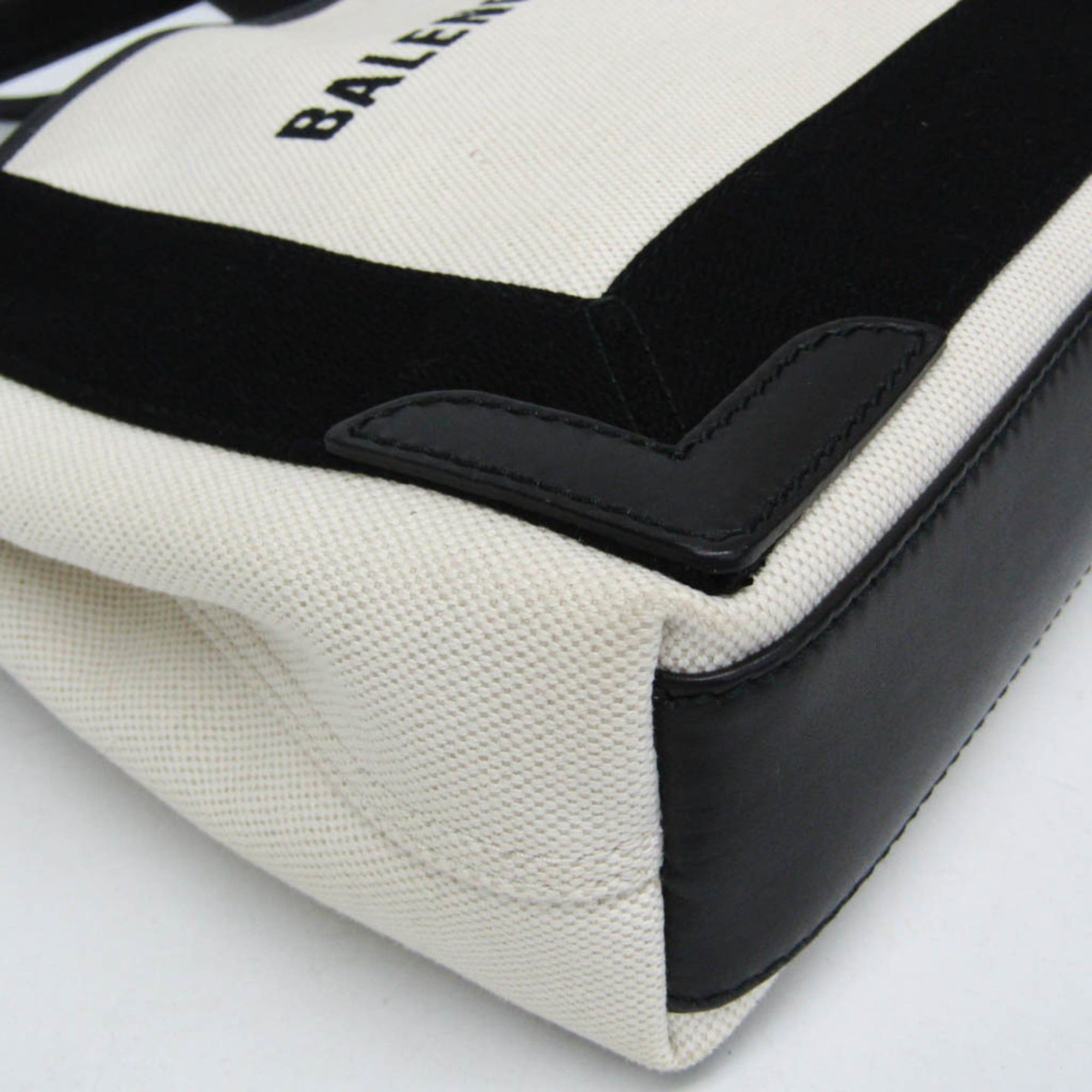 Balenciaga Balenciaga Navy Cabas XS 390346 Women's Canvas,Leather Handbag,Shoulder Bag Black,Cream Size ONE SIZE - 6 Thumbnail