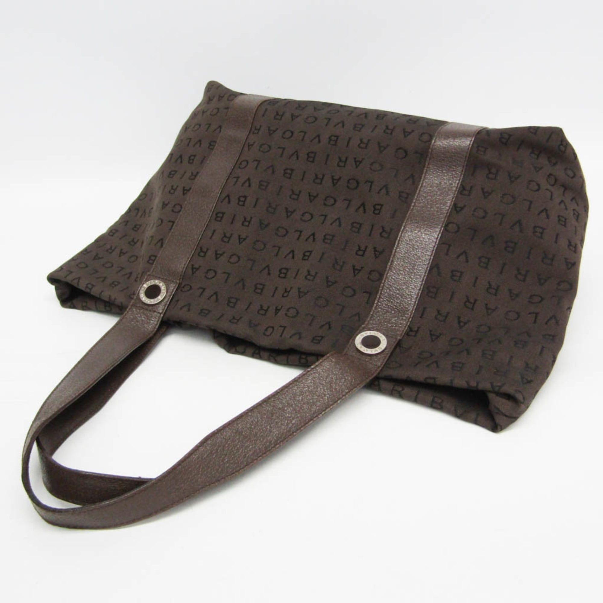 Bvlgari Bvlgari Logomania Sophia Large Tote Women's Canvas,Leather Tote Bag Brown Size ONE SIZE - 6 Thumbnail