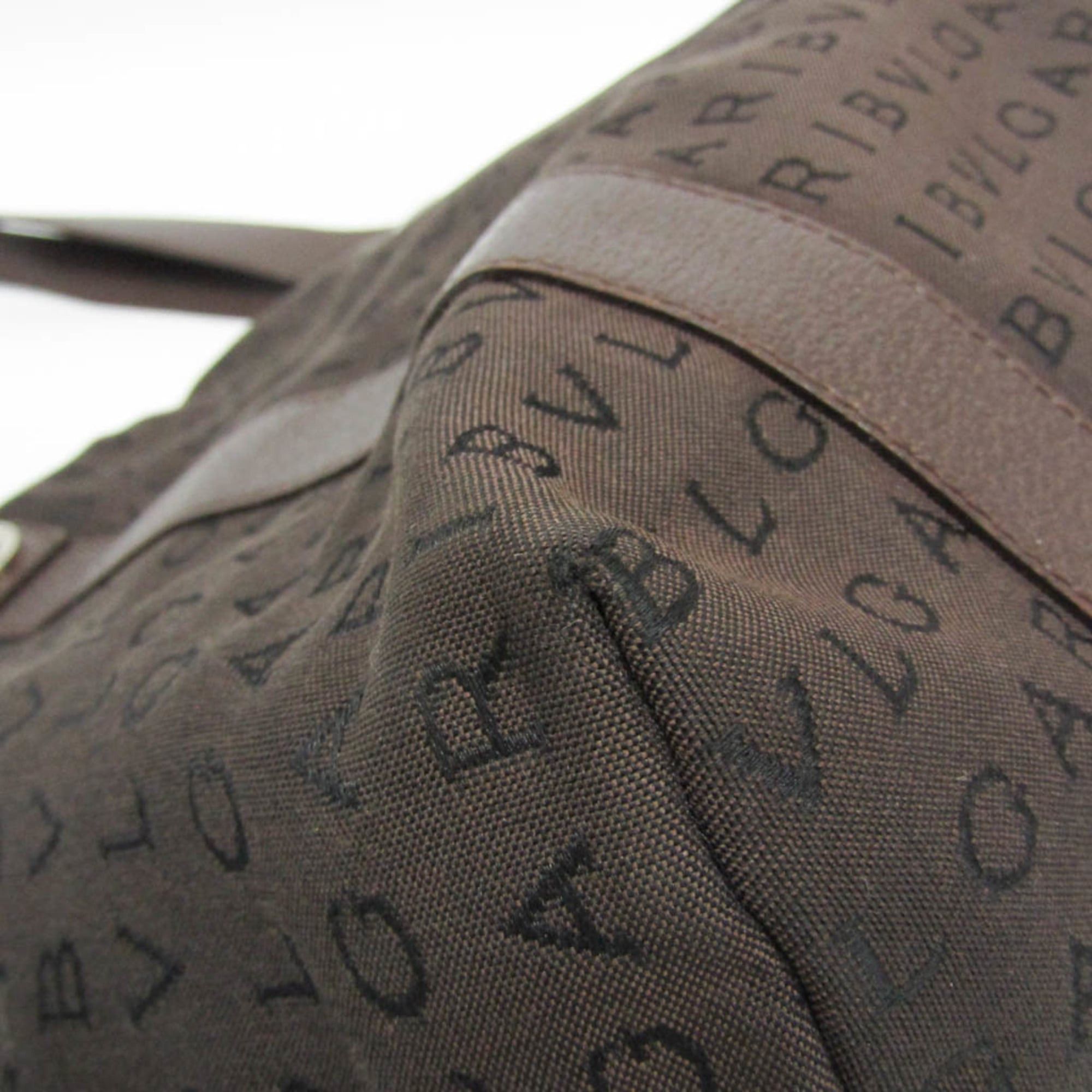 Bvlgari Bvlgari Logomania Sophia Large Tote Women's Canvas,Leather Tote Bag Brown Size ONE SIZE - 4 Thumbnail