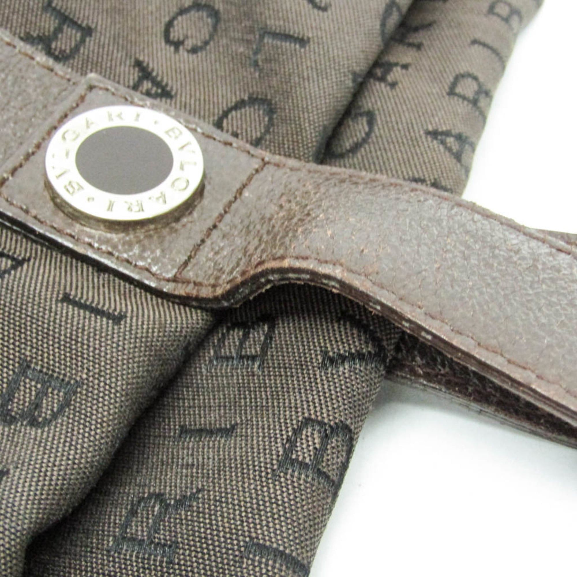 Bvlgari Bvlgari Logomania Sophia Large Tote Women's Canvas,Leather Tote Bag Brown Size ONE SIZE - 10 Thumbnail
