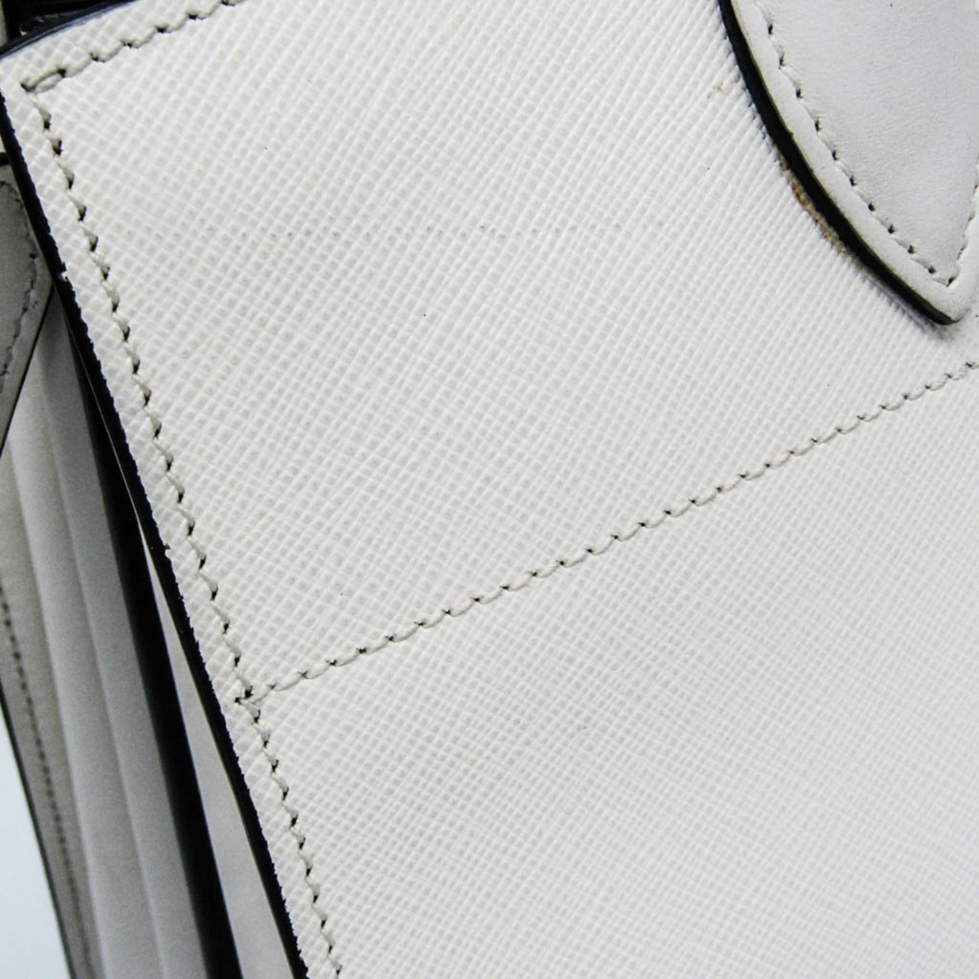 Prada Prada Bibliothèque 1BC034 Women's Leather Handbag,Shoulder Bag White Size ONE SIZE - 8 Thumbnail