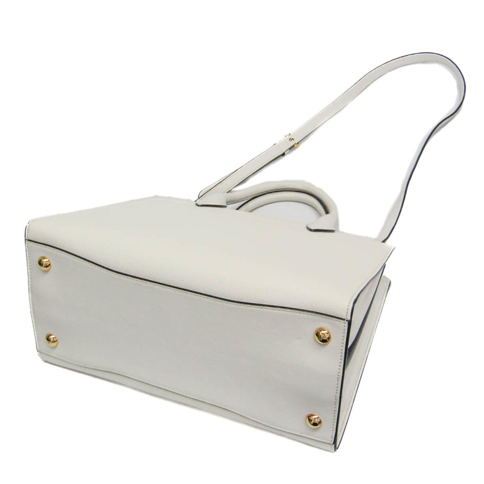 Prada Prada Bibliothèque 1BC034 Women's Leather Handbag,Shoulder Bag White Size ONE SIZE - 3 Thumbnail