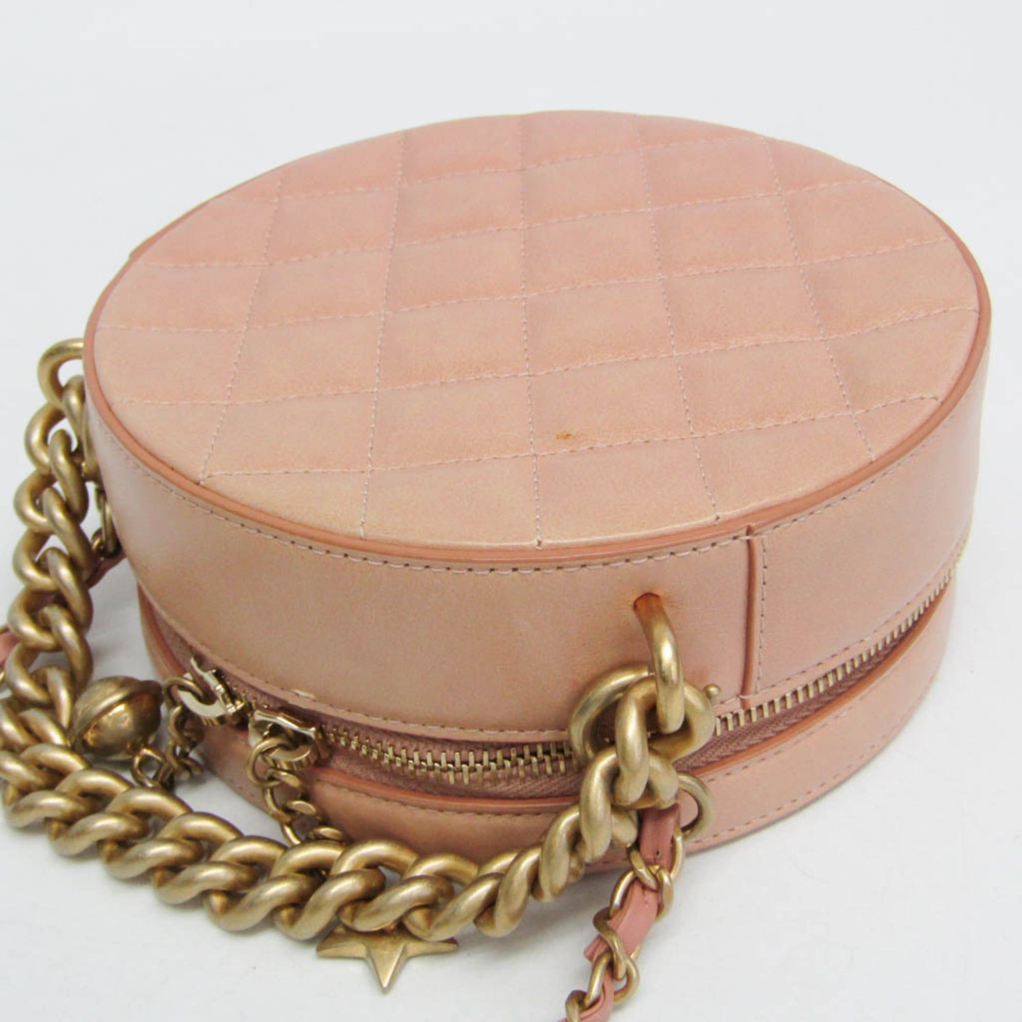 Chanel Chanel Matelasse Round As Earth Women's Leather Handbag,Shoulder Bag Light Pink Size ONE SIZE - 7 Thumbnail