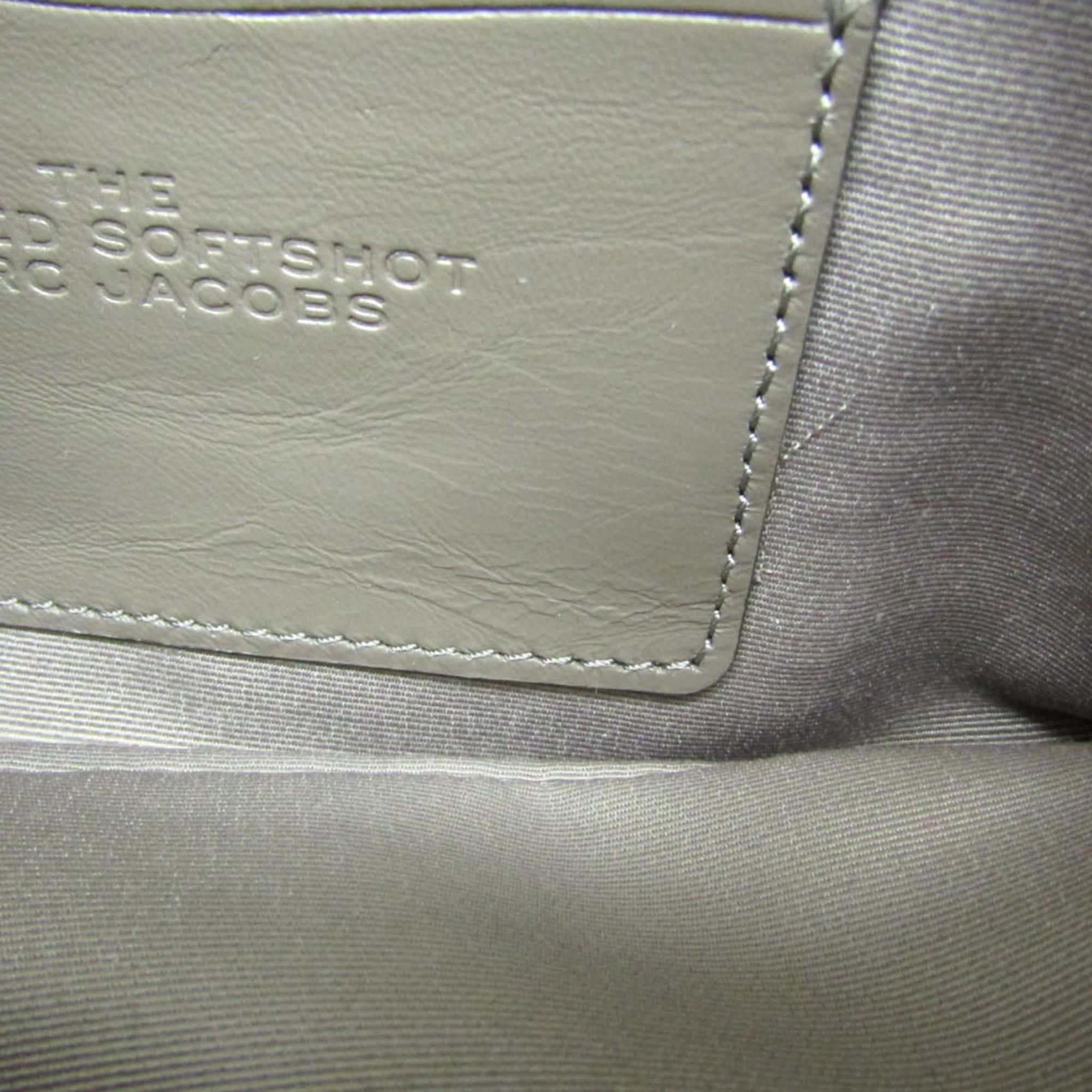 Marc Jacobs Marc Jacobs The Quilted Softshot M0015419 Women's Leather Shoulder Bag Gray Beige Size ONE SIZE - 14 Thumbnail