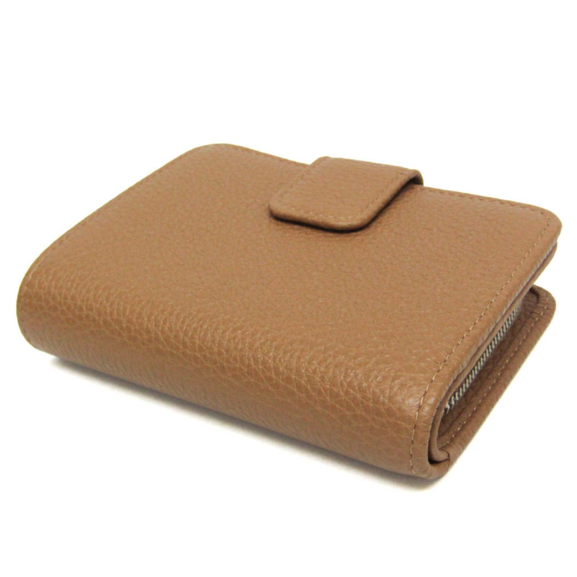 Prada Prada VITELLO DAINO 1ML018 Women's Leather Middle Wallet (bi-fold) Camel Size ONE SIZE - 3 Thumbnail