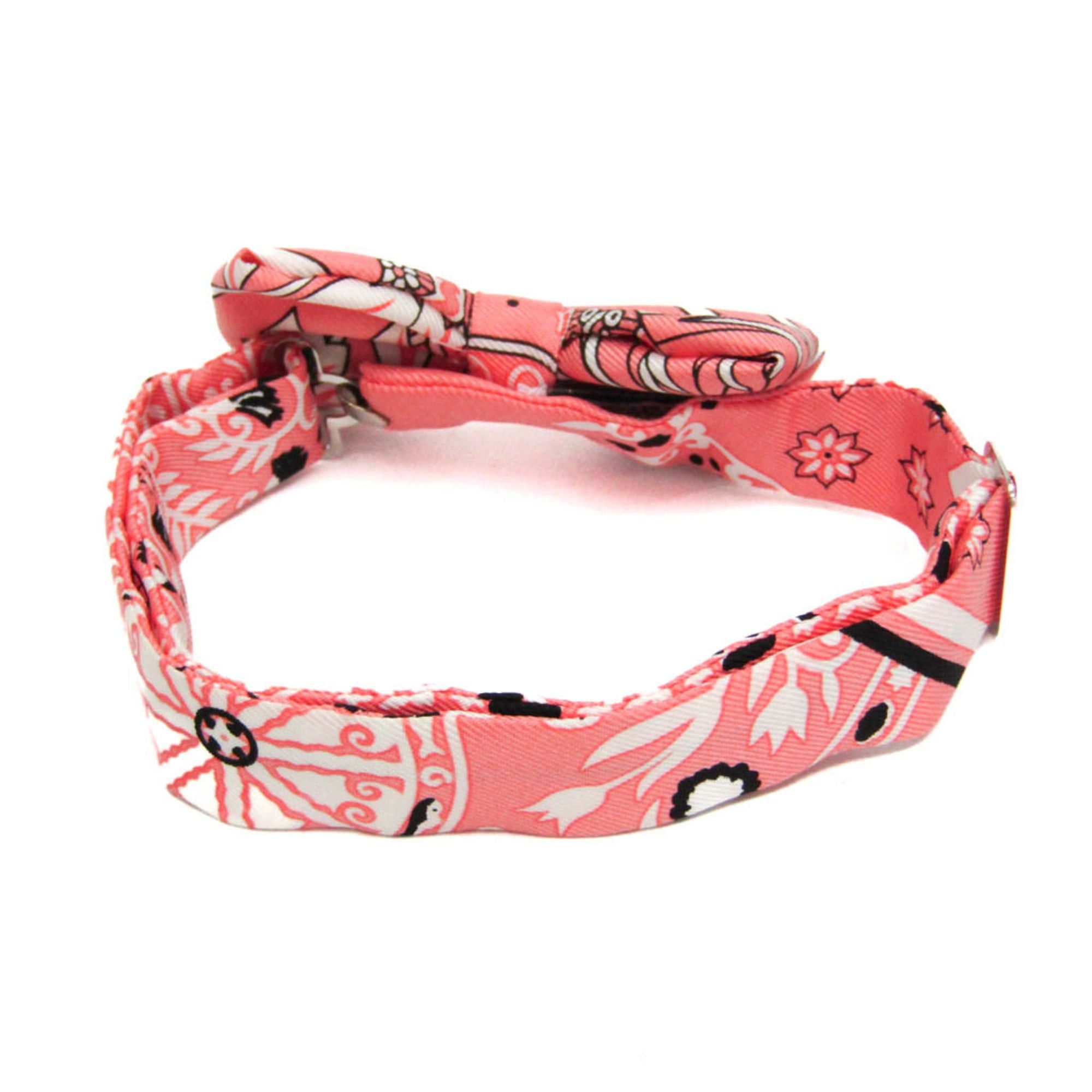 Hermes Hermes Mini Bowtie Fleurs Et Papillons De Tissus Boys Silk Bow Tie Flowers Pink Size ONE SIZE - 3 Thumbnail