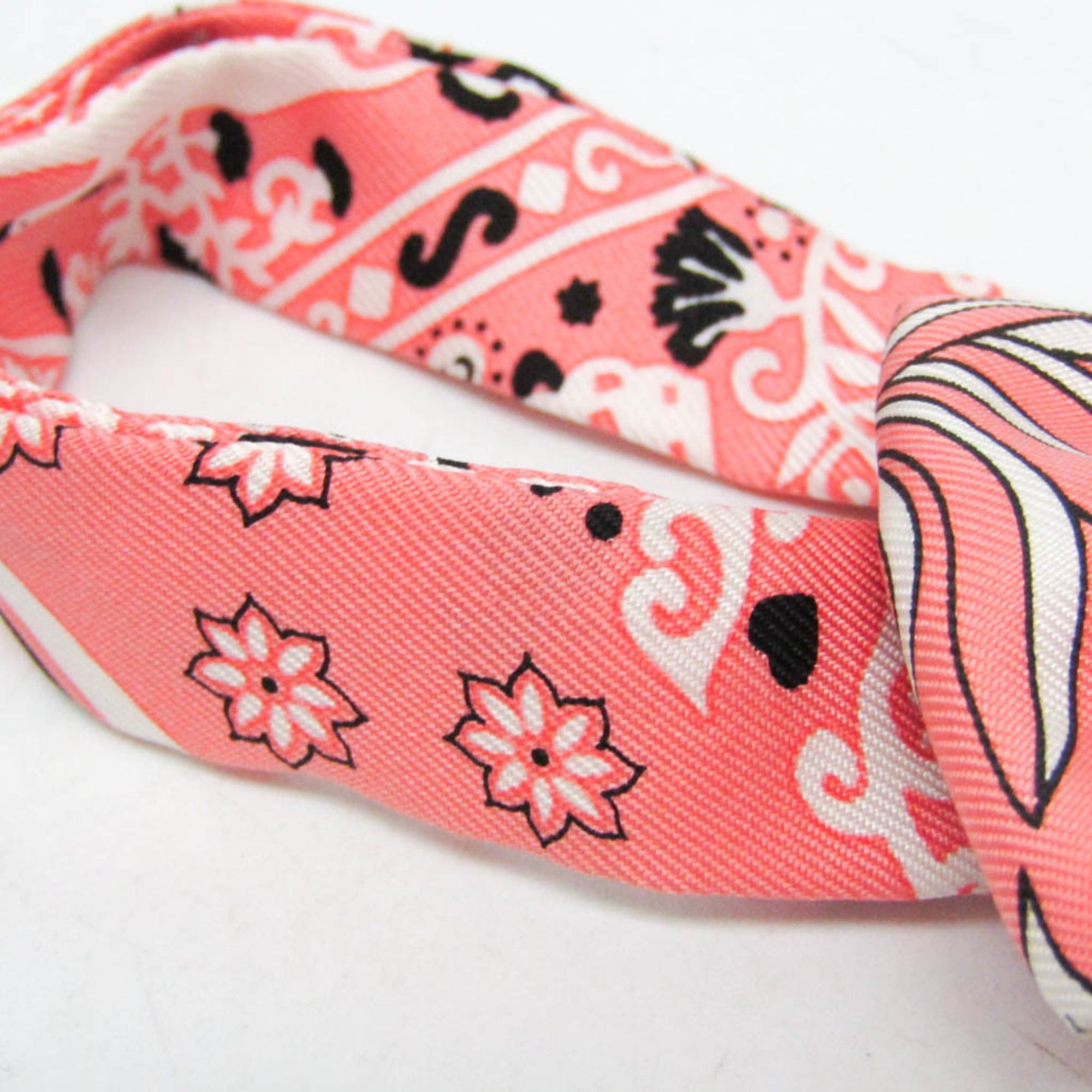 Hermes Hermes Mini Bowtie Fleurs Et Papillons De Tissus Boys Silk Bow Tie Flowers Pink Size ONE SIZE - 12 Thumbnail