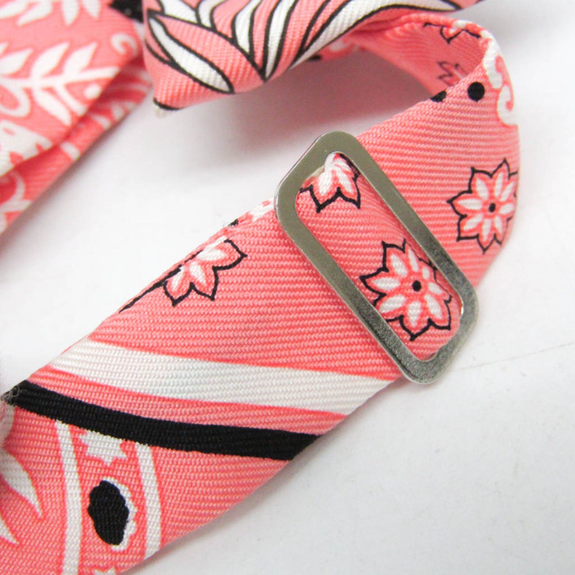 Hermes Hermes Mini Bowtie Fleurs Et Papillons De Tissus Boys Silk Bow Tie Flowers Pink Size ONE SIZE - 6 Thumbnail