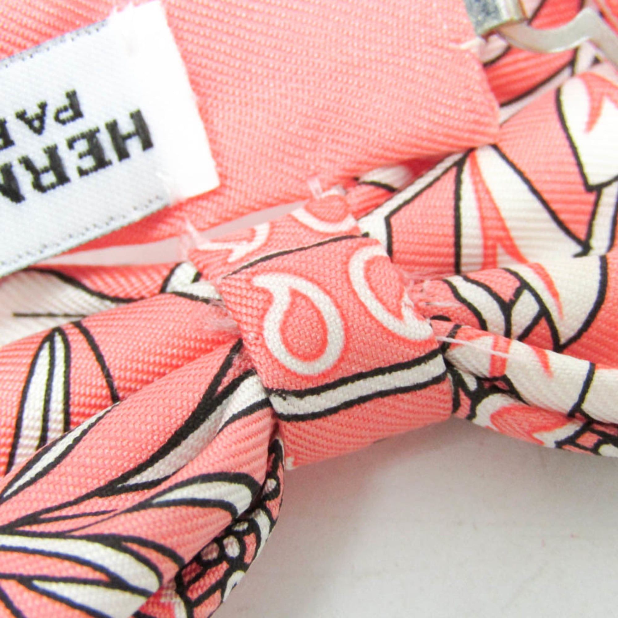 Hermes Hermes Mini Bowtie Fleurs Et Papillons De Tissus Boys Silk Bow Tie Flowers Pink Size ONE SIZE - 11 Thumbnail