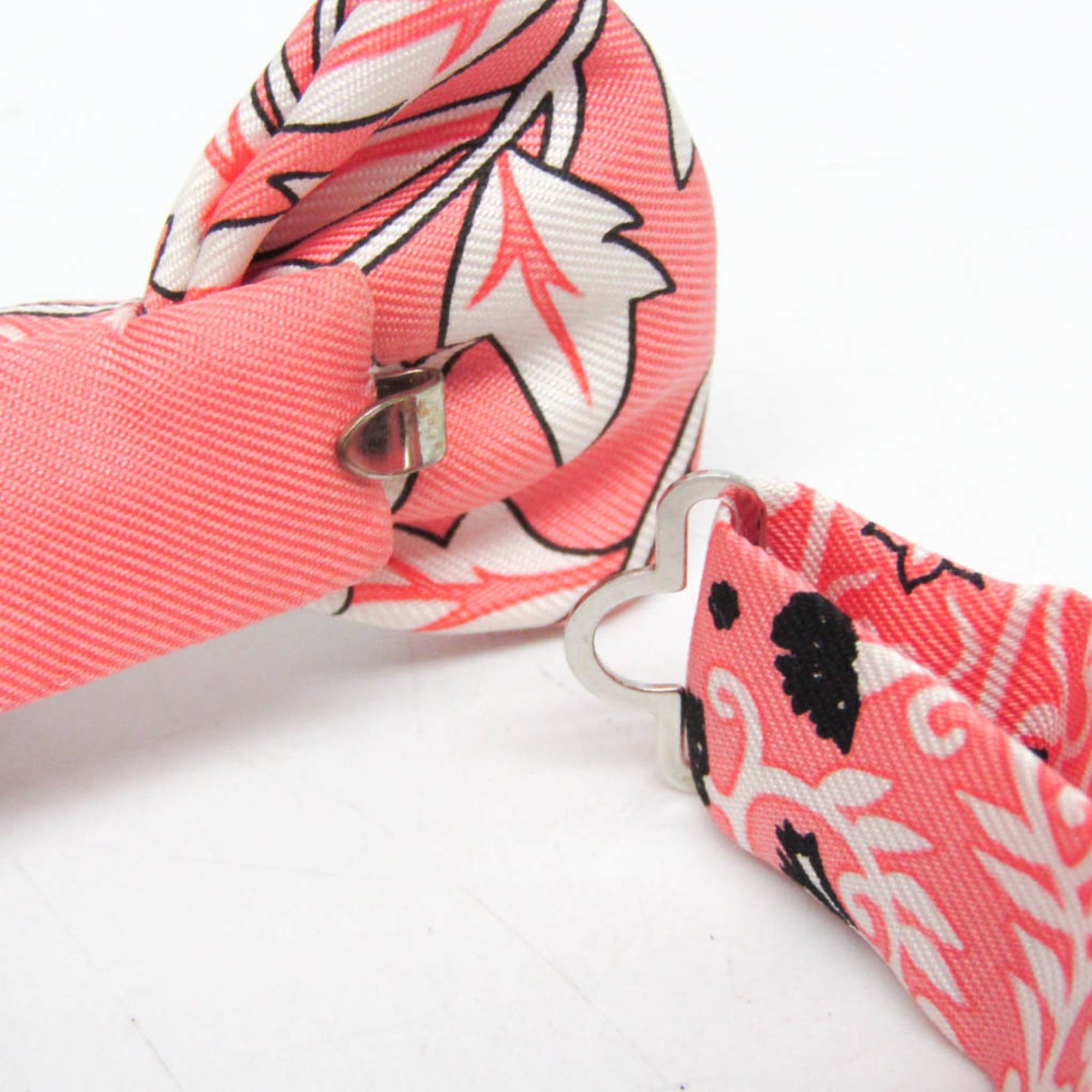 Hermes Hermes Mini Bowtie Fleurs Et Papillons De Tissus Boys Silk Bow Tie Flowers Pink Size ONE SIZE - 4 Thumbnail