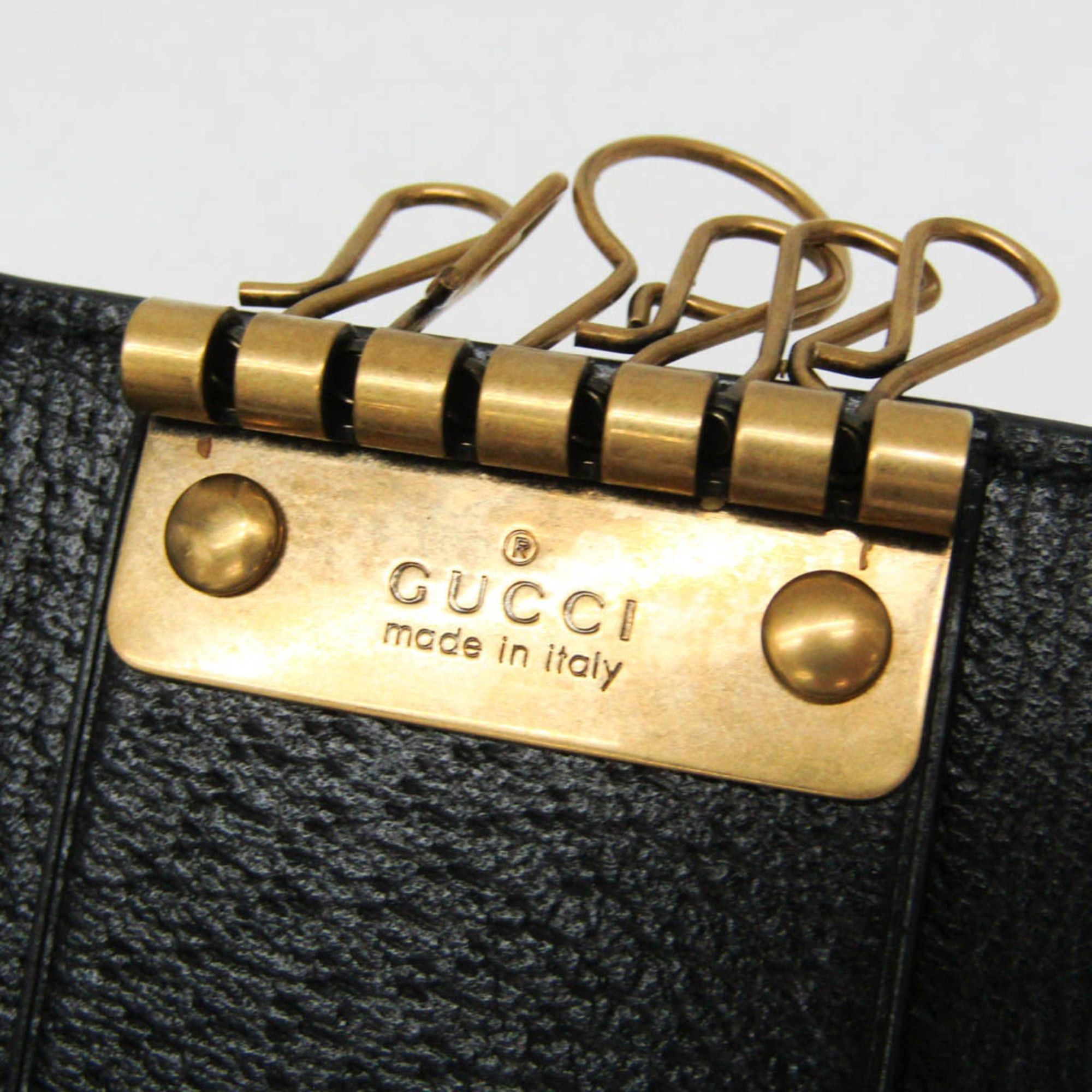 Gucci Gucci Animalier Bee 523683 Men,Women Leather Key Case Black Size ONE SIZE - 9 Thumbnail