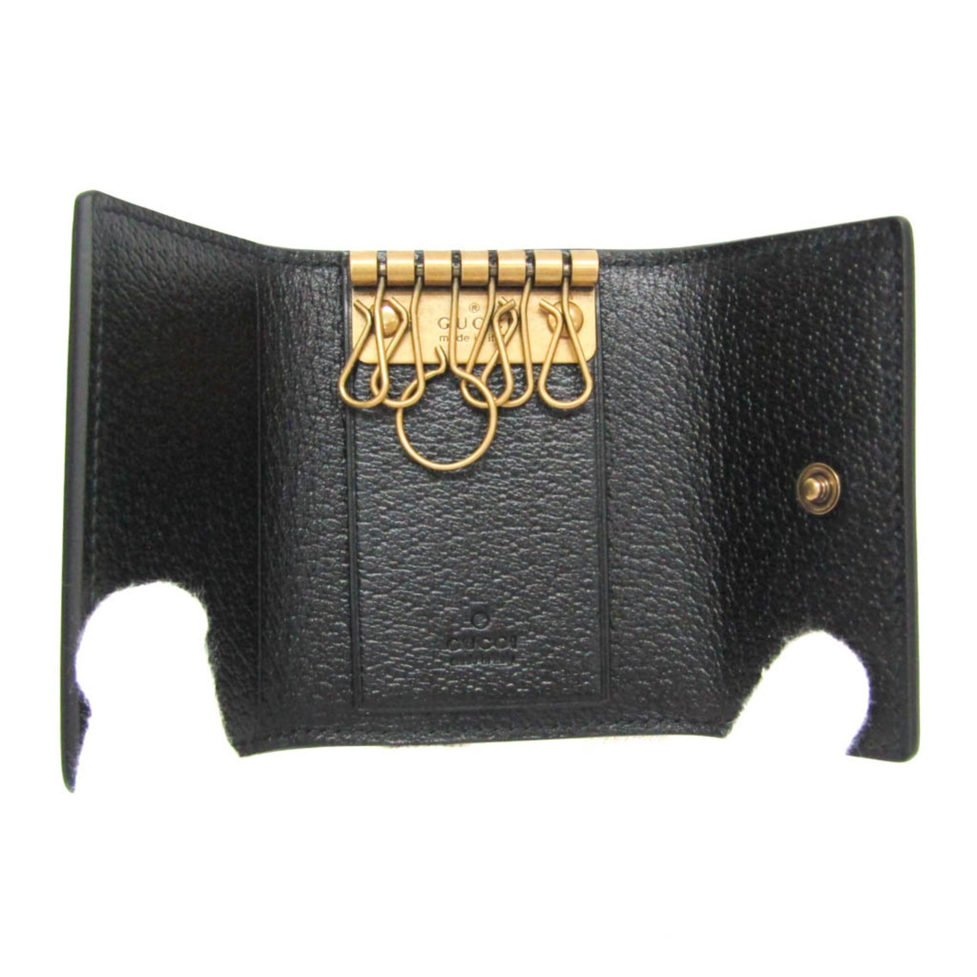 Gucci Gucci Animalier Bee 523683 Men,Women Leather Key Case Black Size ONE SIZE - 4 Thumbnail