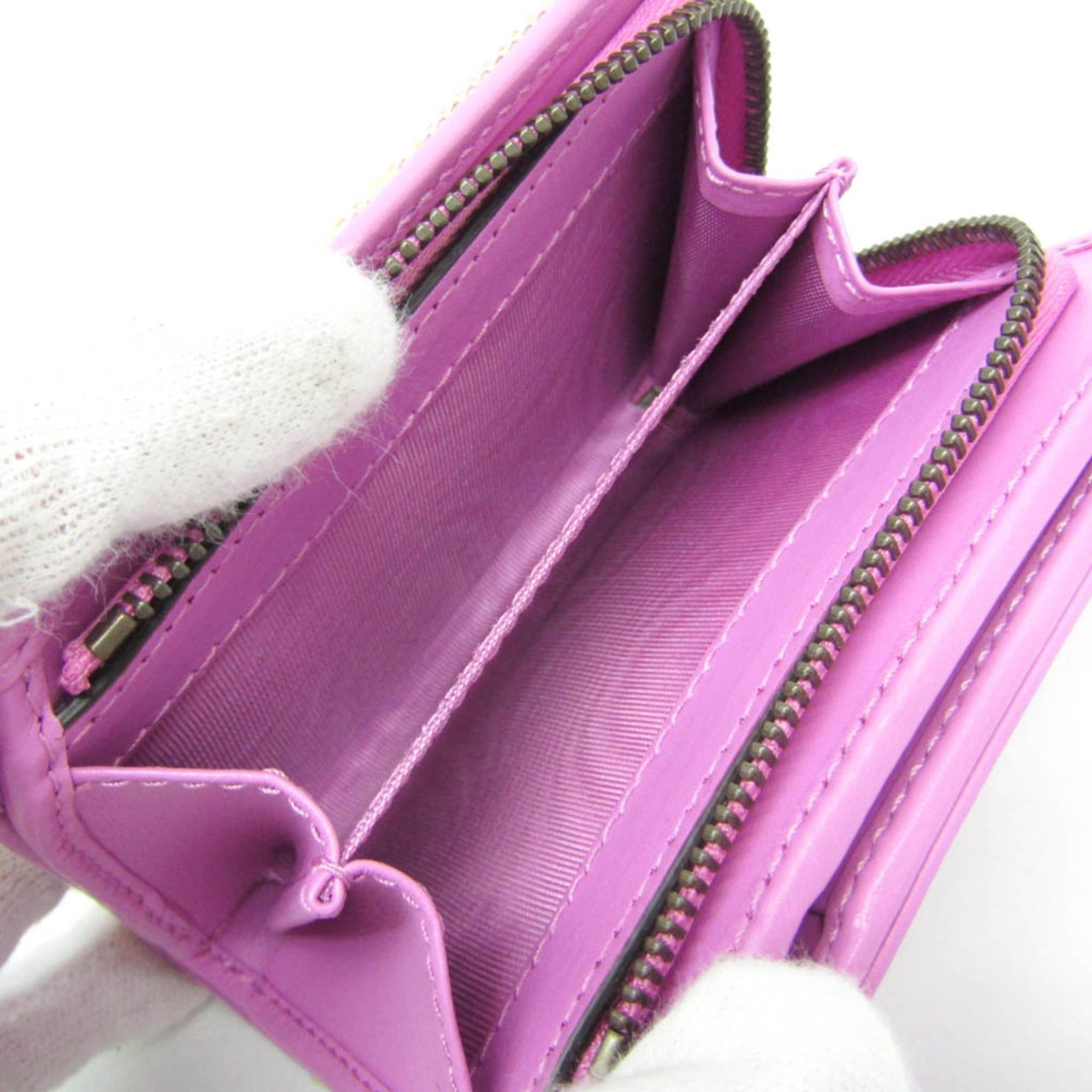 Gucci Gucci GG Canvas 783121 Women's GG Canvas,Leather Middle Wallet (bi-fold) Pink,Yellow Size ONE SIZE - 5 Thumbnail