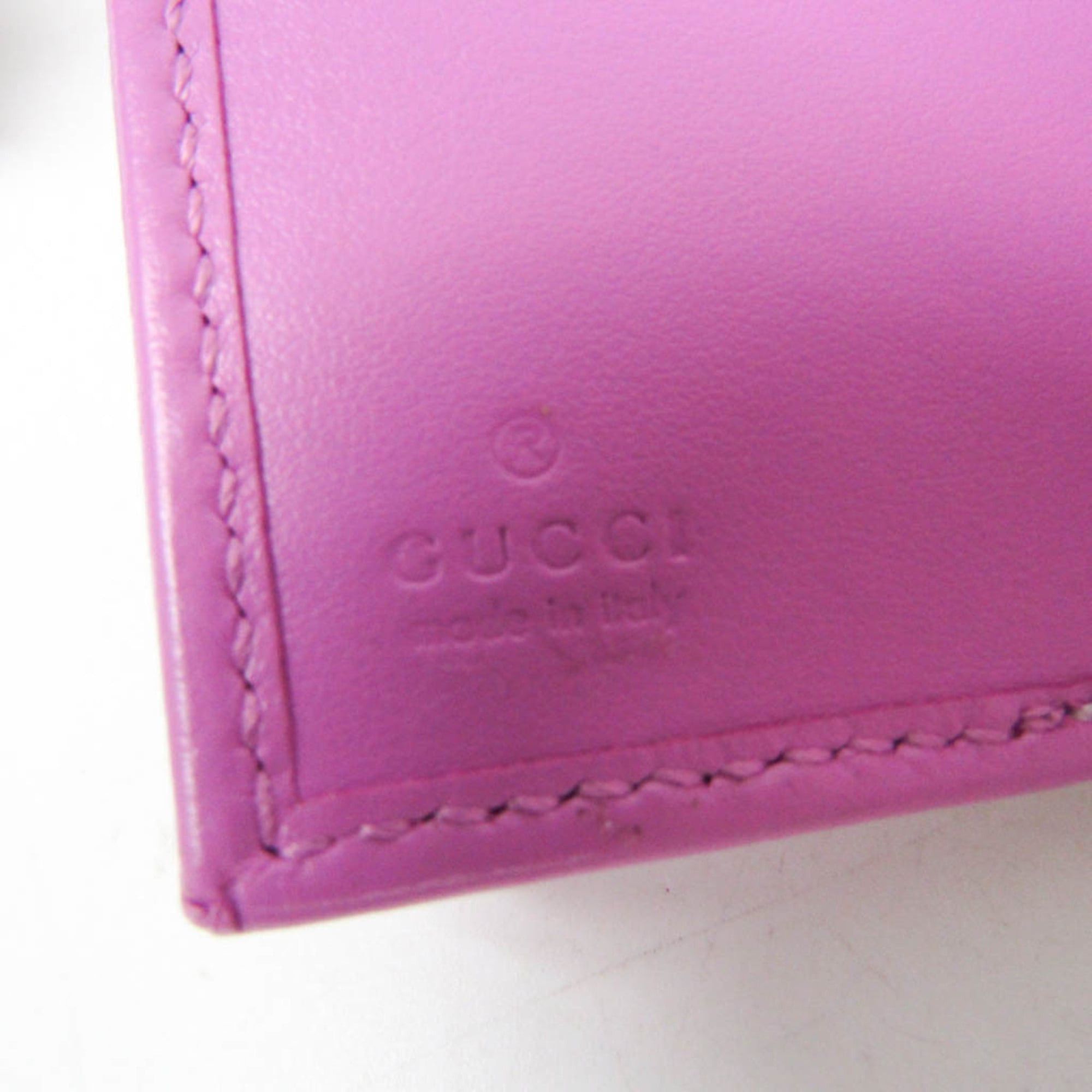 Gucci Gucci GG Canvas 783121 Women's GG Canvas,Leather Middle Wallet (bi-fold) Pink,Yellow Size ONE SIZE - 11 Thumbnail