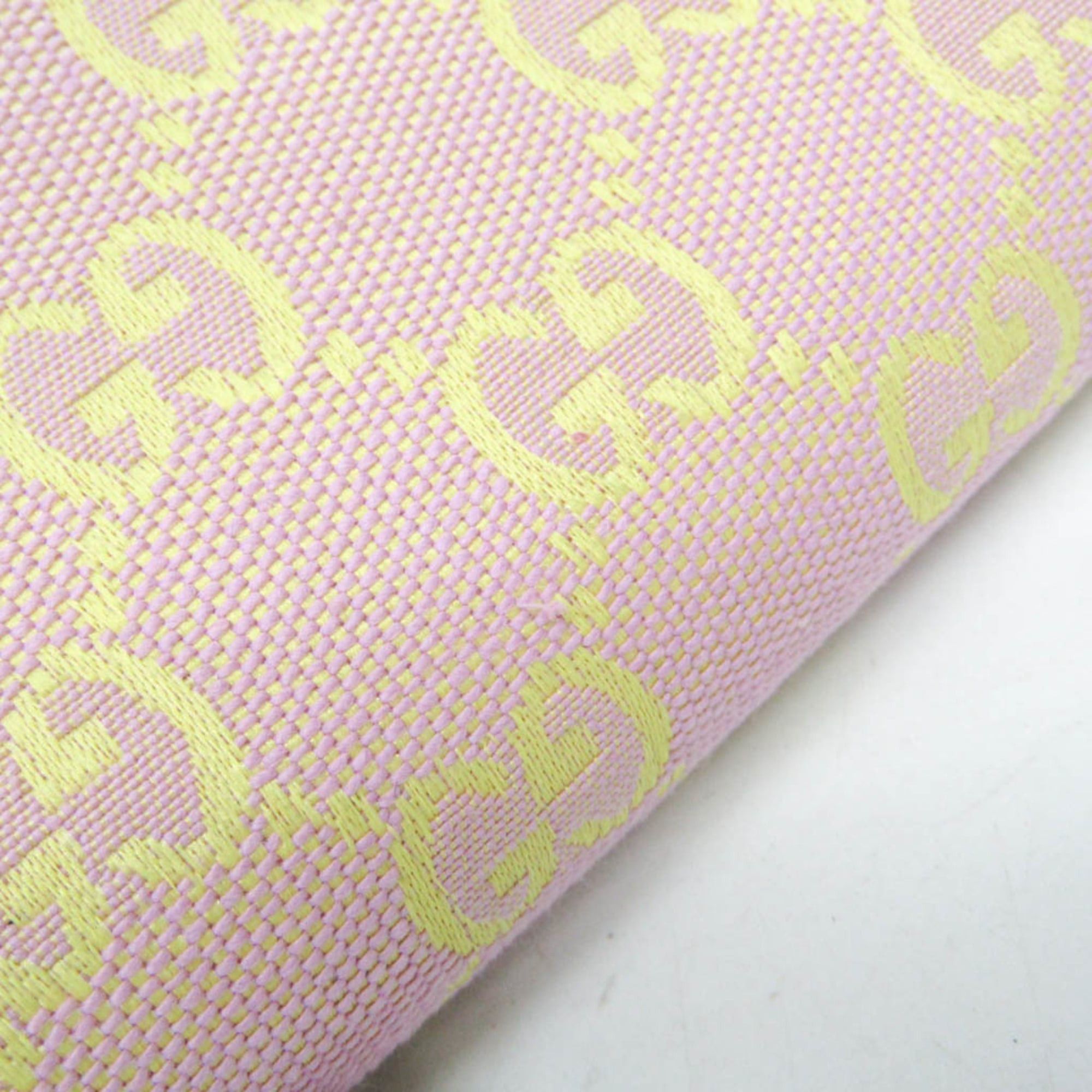 Gucci Gucci GG Canvas 783121 Women's GG Canvas,Leather Middle Wallet (bi-fold) Pink,Yellow Size ONE SIZE - 9 Thumbnail