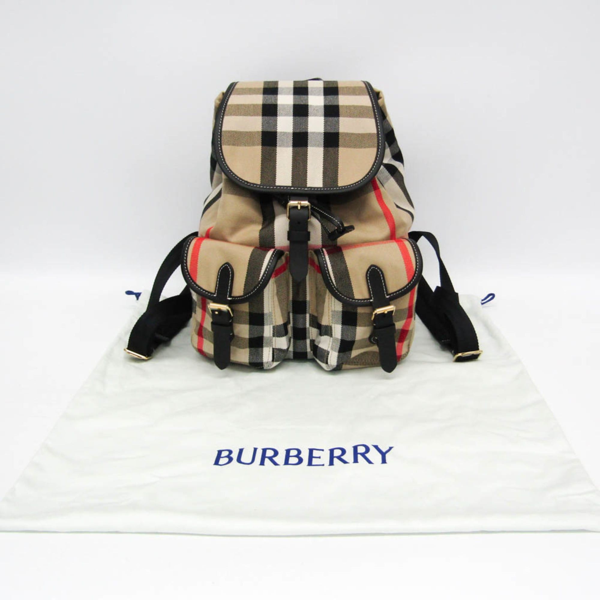 Burberry Burberry ENFILD 81231011 Women's Cotton Canvas,Leather Backpack Black,Brown Size ONE SIZE - 2 Thumbnail