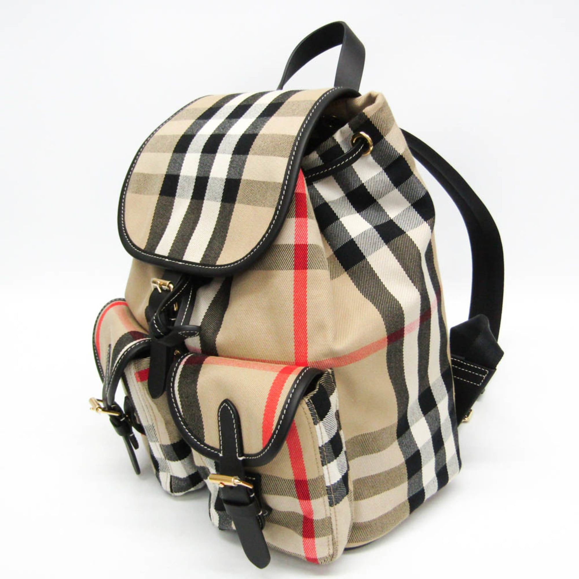 Burberry Burberry ENFILD 81231011 Women's Cotton Canvas,Leather Backpack Black,Brown Size ONE SIZE - 8 Thumbnail