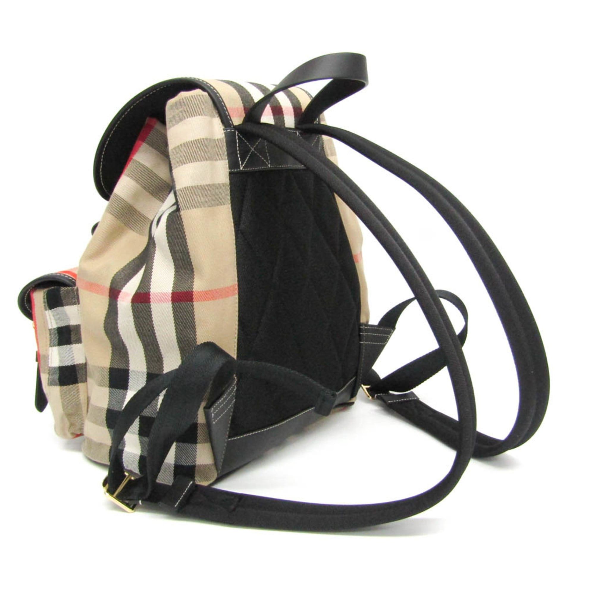 Burberry Burberry ENFILD 81231011 Women's Cotton Canvas,Leather Backpack Black,Brown Size ONE SIZE - 3 Thumbnail