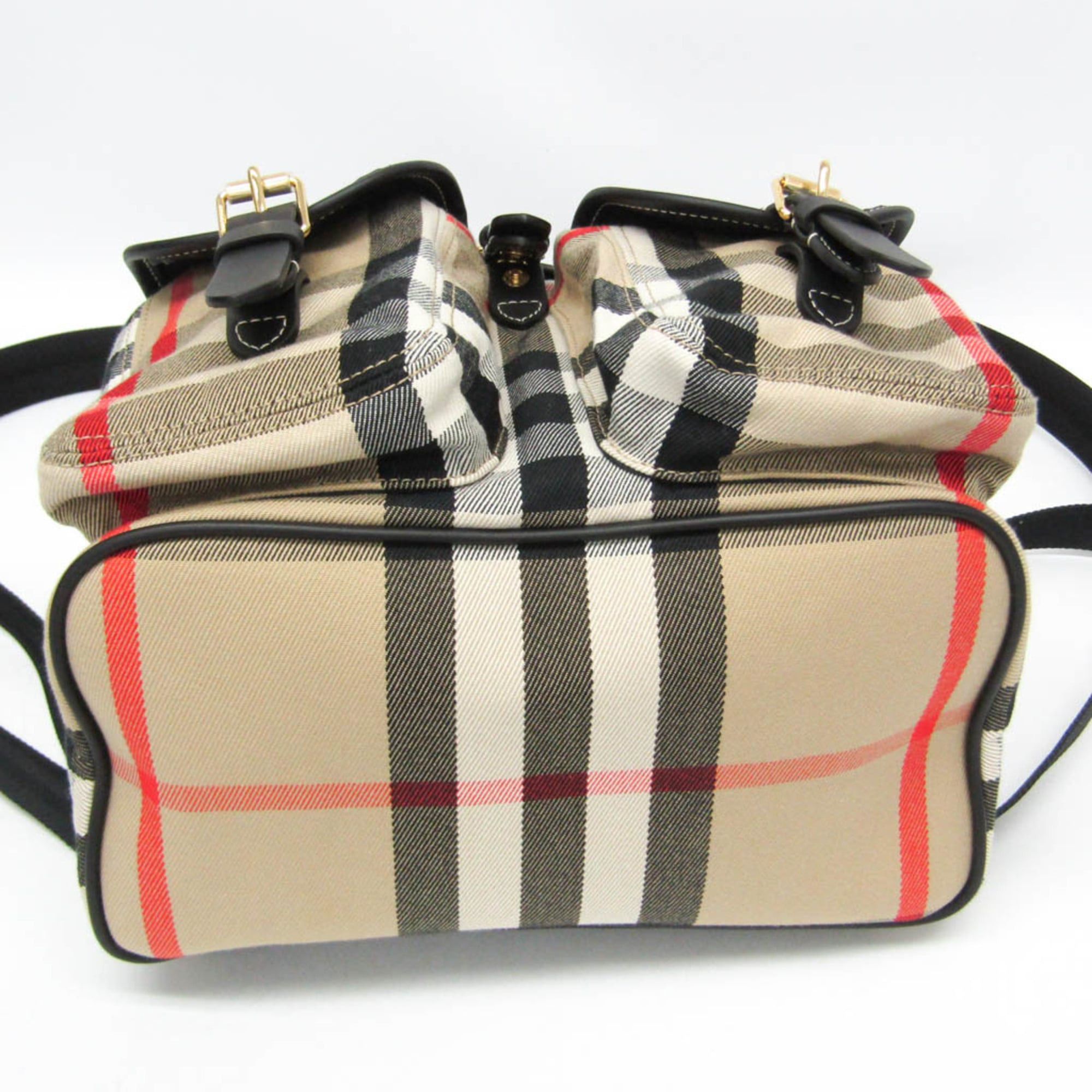 Burberry Burberry ENFILD 81231011 Women's Cotton Canvas,Leather Backpack Black,Brown Size ONE SIZE - 6 Thumbnail