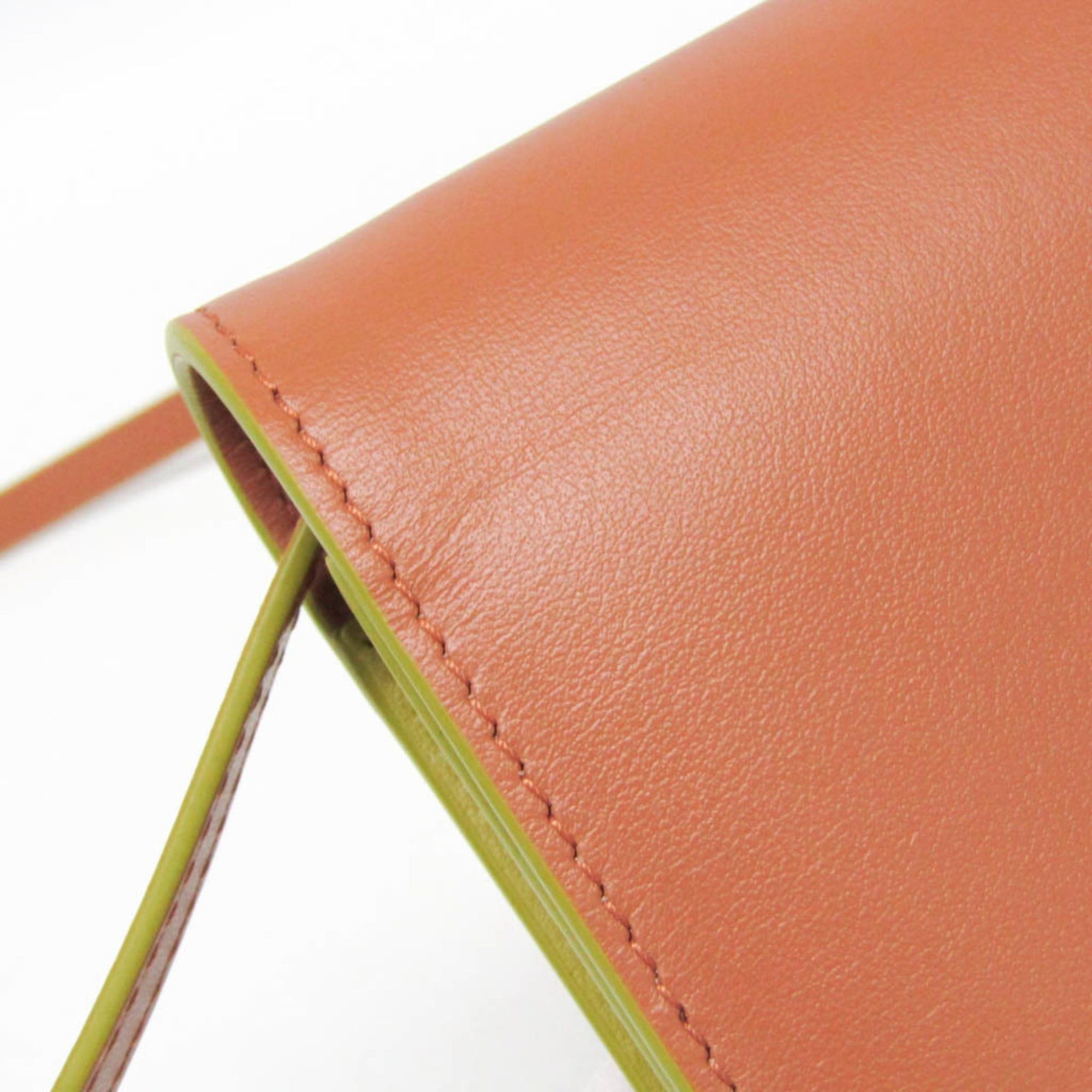 Other Morabito Le Blason Women's Leather Clutch Bag,Shoulder Bag Brown,Light Green Size ONE SIZE - 10 Thumbnail