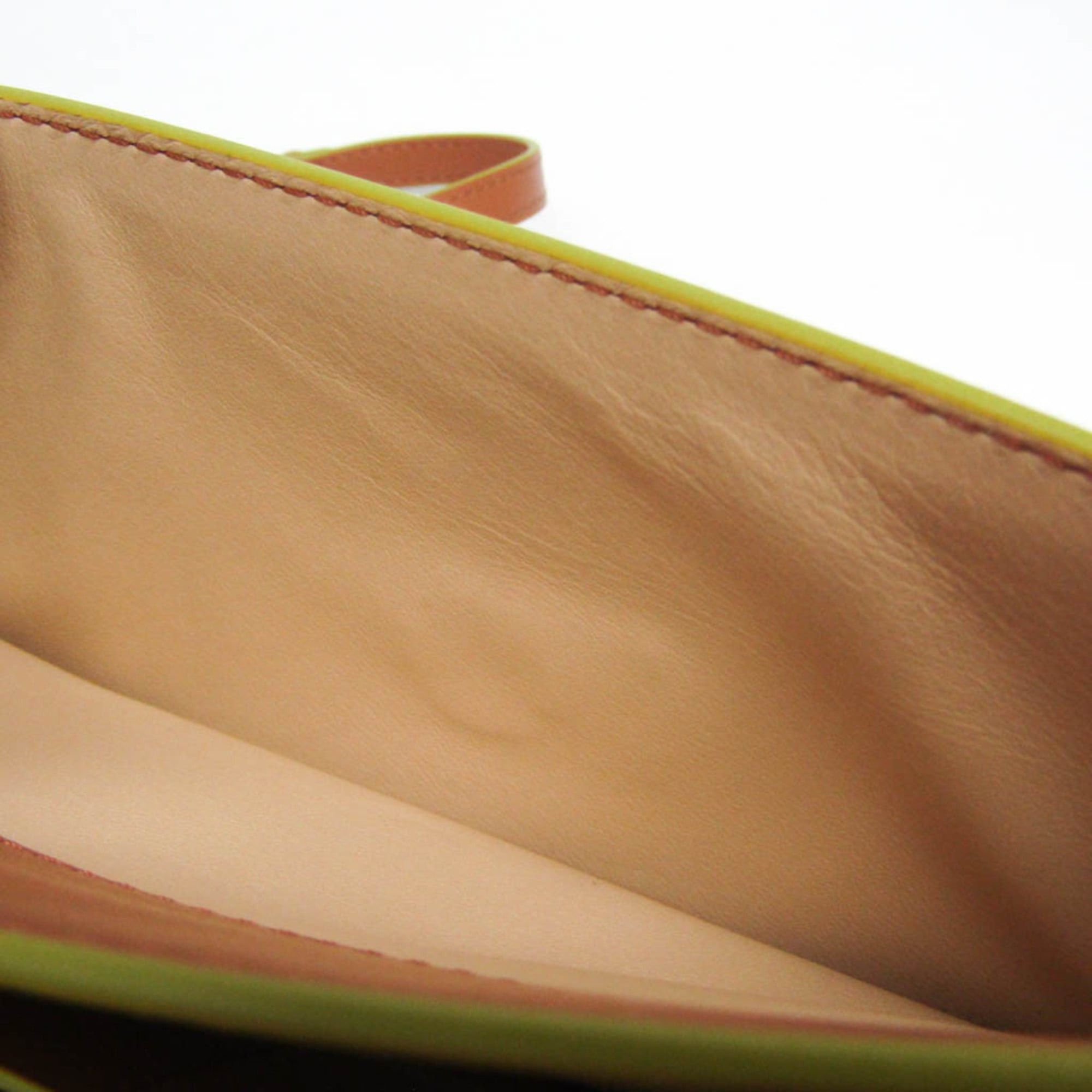 Other Morabito Le Blason Women's Leather Clutch Bag,Shoulder Bag Brown,Light Green Size ONE SIZE - 14 Thumbnail