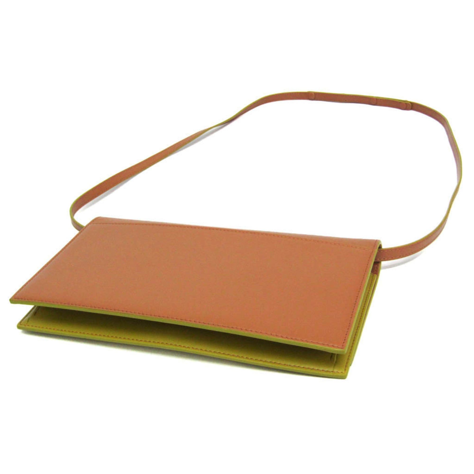 Other Morabito Le Blason Women's Leather Clutch Bag,Shoulder Bag Brown,Light Green Size ONE SIZE - 3 Thumbnail