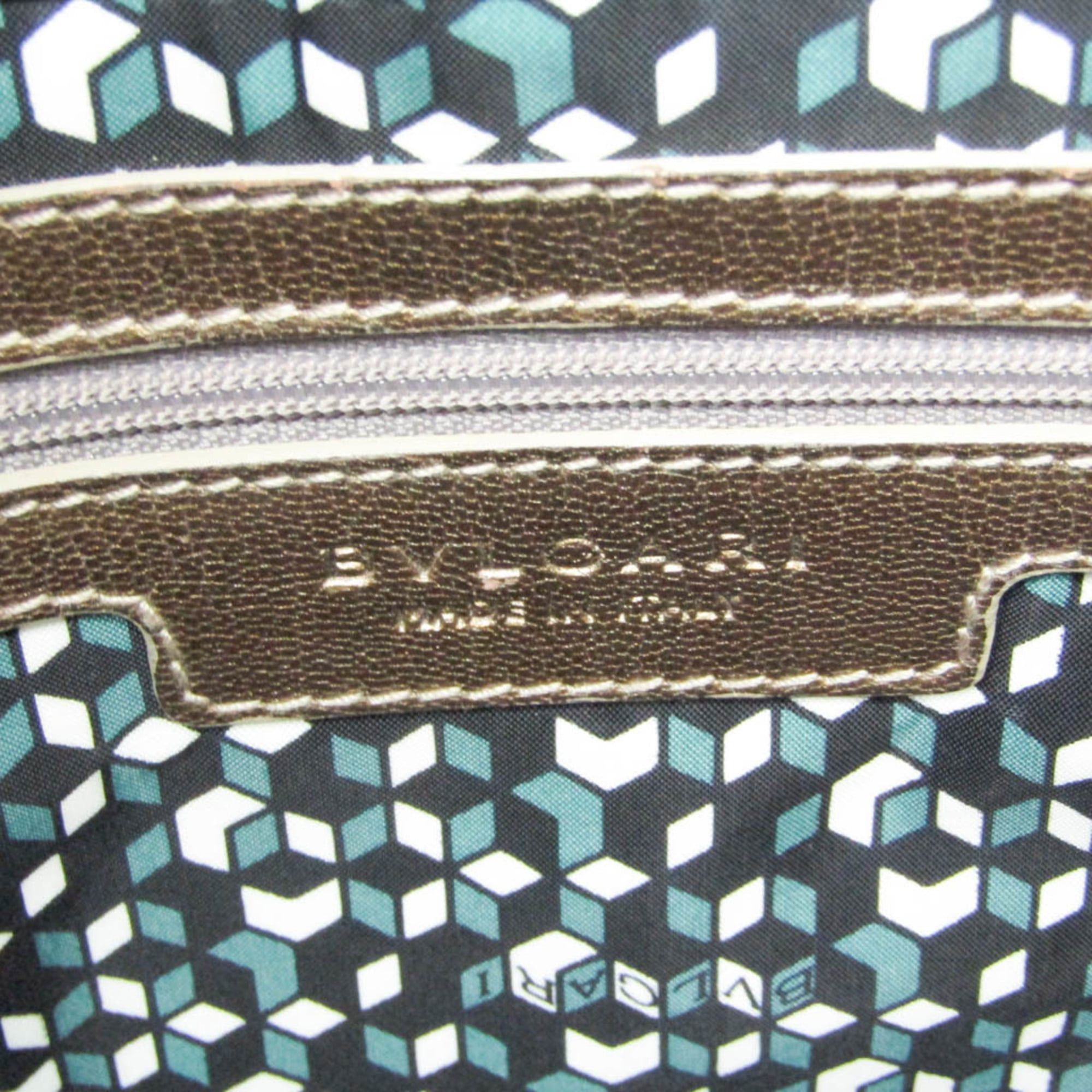 Bvlgari Bvlgari Collezione Women's Leather Tote Bag Gold Brown Size ONE SIZE - 14 Thumbnail