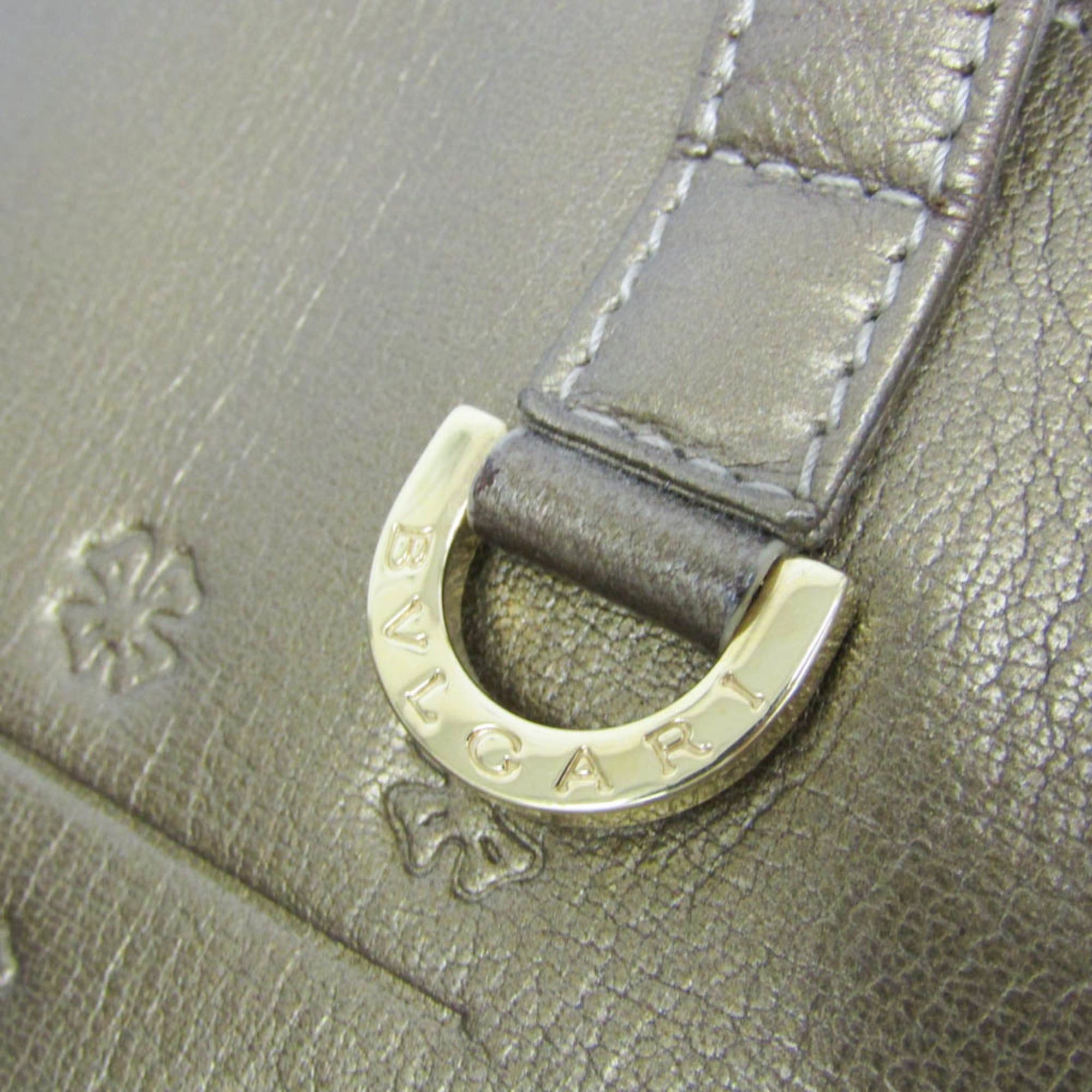 Bvlgari Bvlgari Collezione Women's Leather Tote Bag Gold Brown Size ONE SIZE - 12 Thumbnail